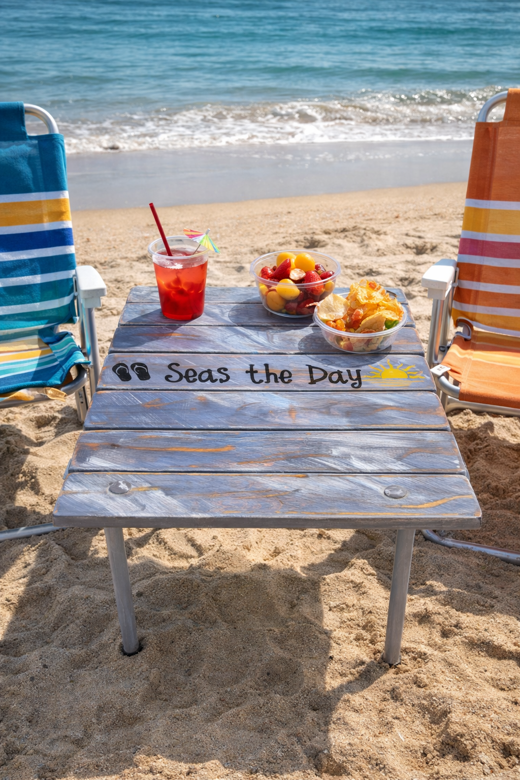 "Seas The Day" Gray (black font)