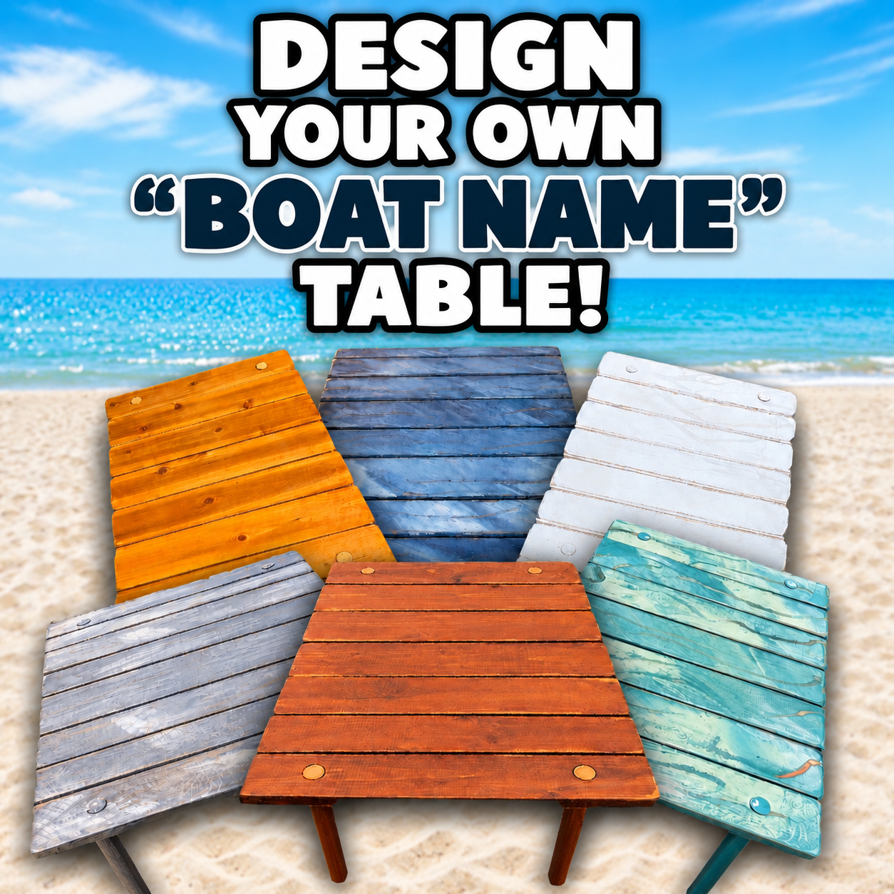 Custom Boat  Name Tables