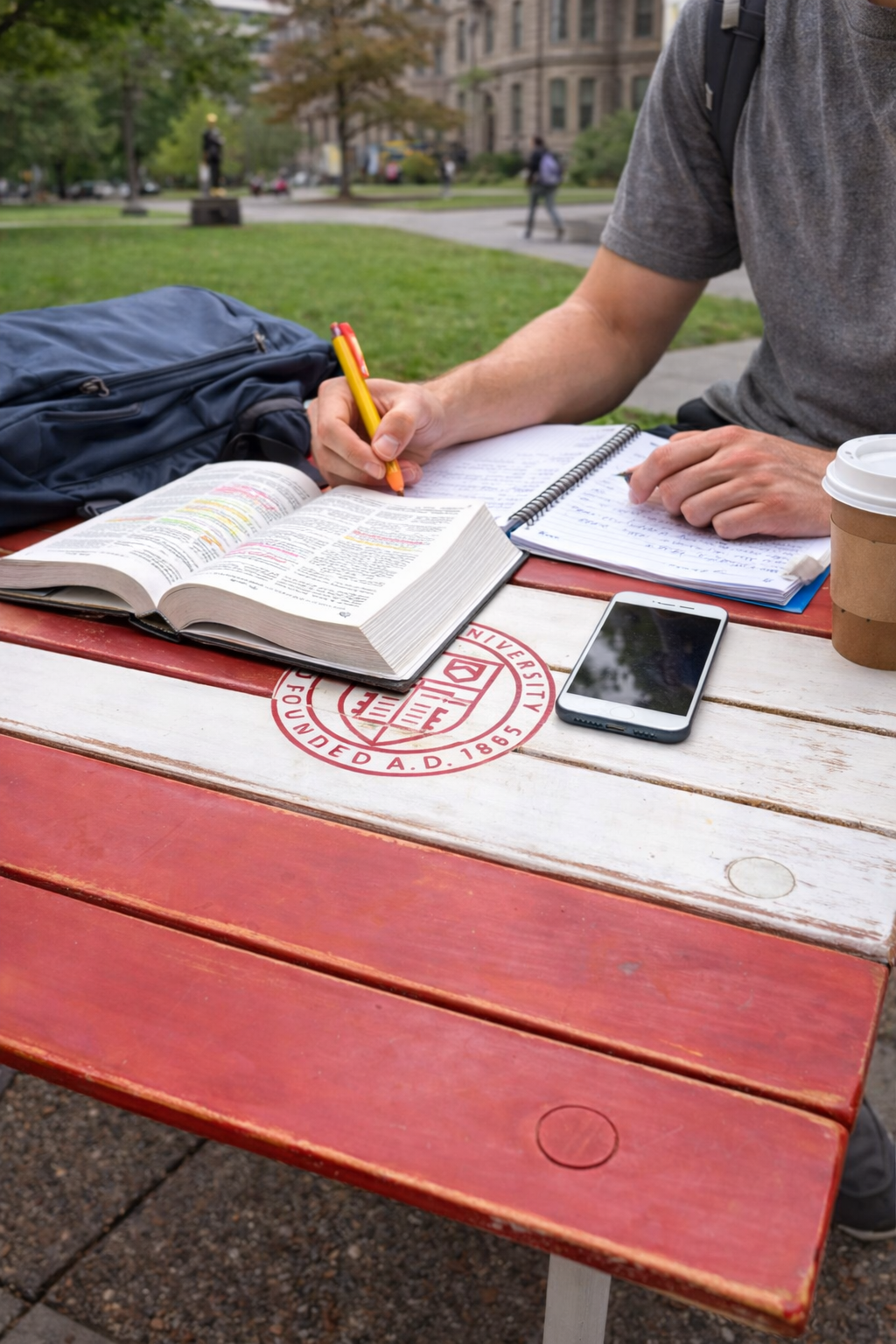 Cornell University dorm table gift made from solid cedar wood, lightweight roll-out table for students