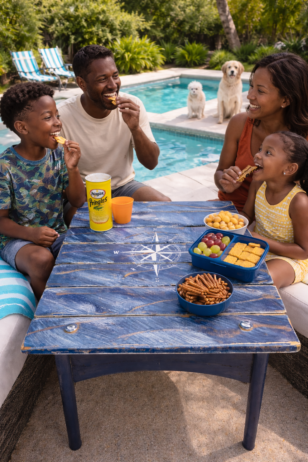 Denim Blue-Compass Rose