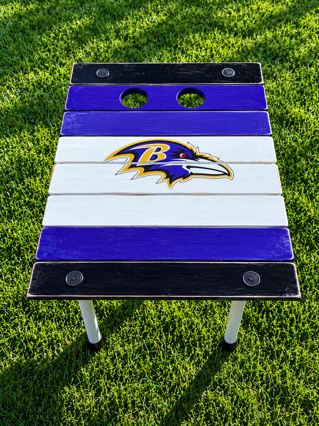 Baltimore Ravens Table on Sunlit Grass.png