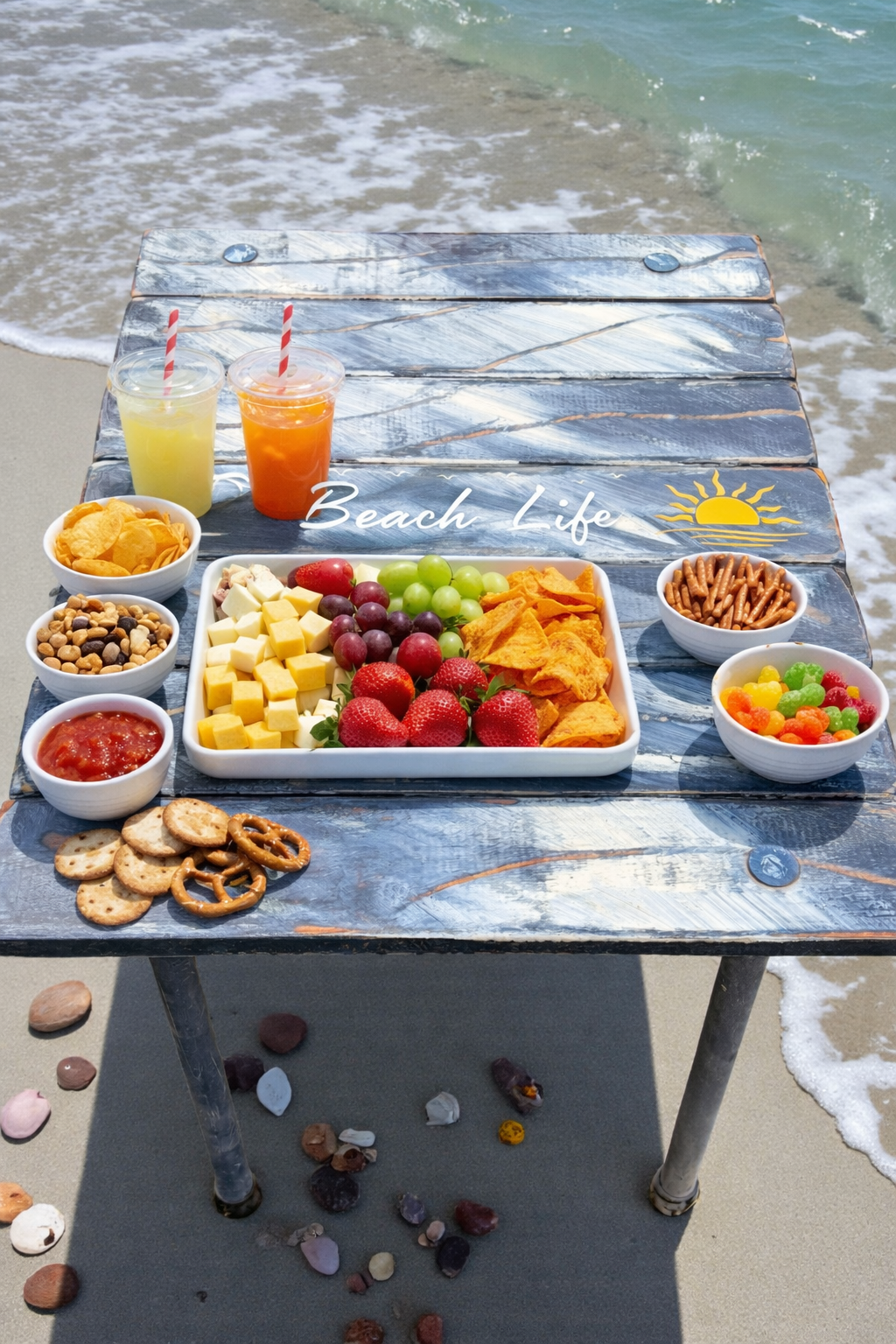 Beach Life Roll up Table in a bag