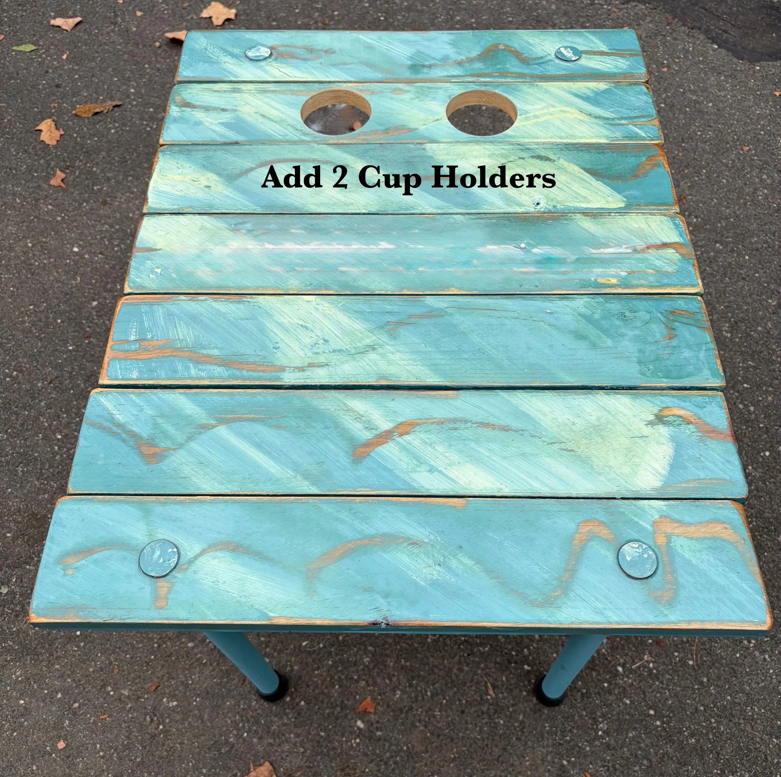 Turquoise beach table in a bag (Copy)