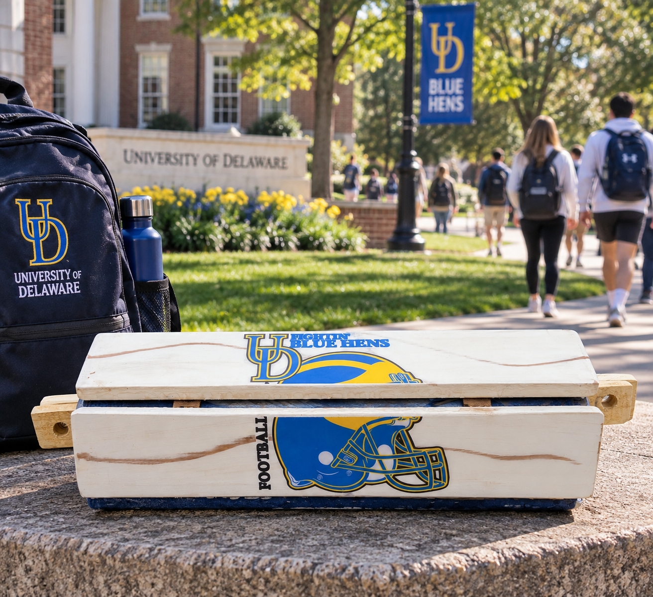 Deleware-roll-up-table-in-a-bag-on-campus-wall.png