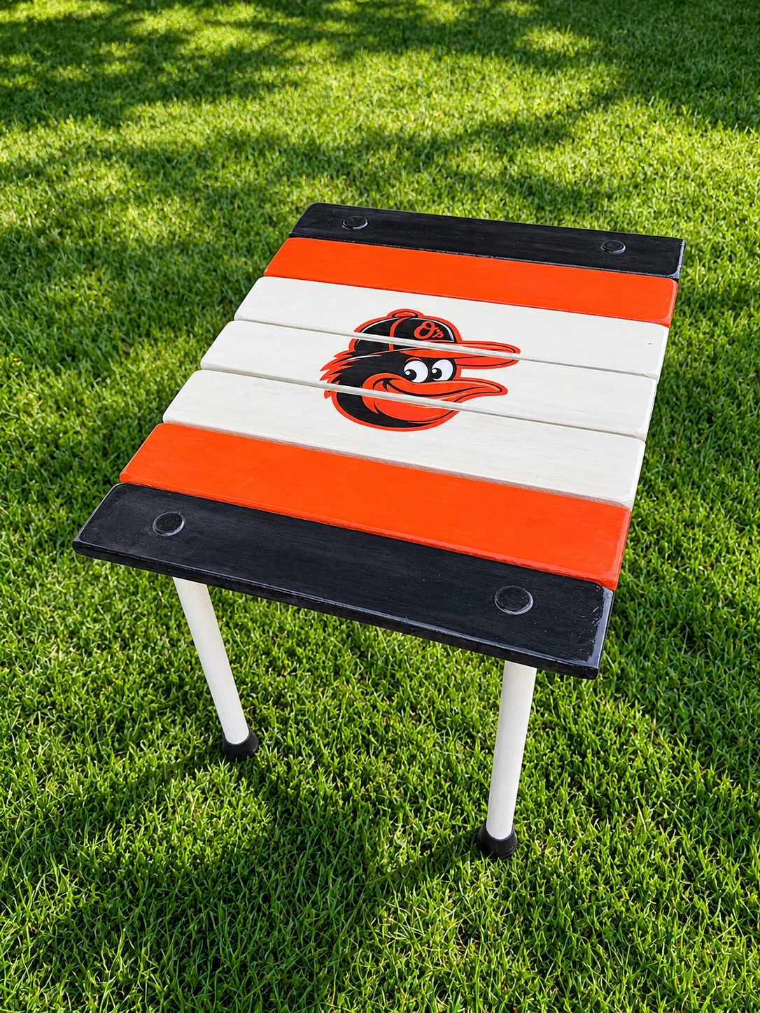 Baltimore Orioles Slat Table on Sunny Lawn.png