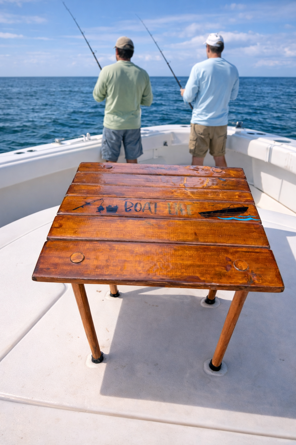 Brown cedar "Boat Life"- Black Font