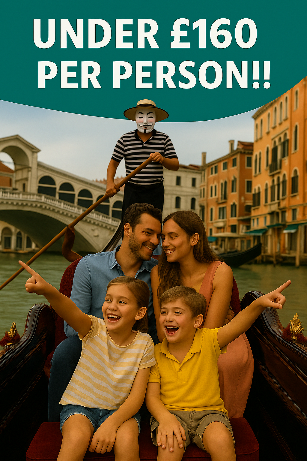 🌊 Venice Family Adventure – 7 Nights, Flights &amp; Stay for under £160pp!🛶
