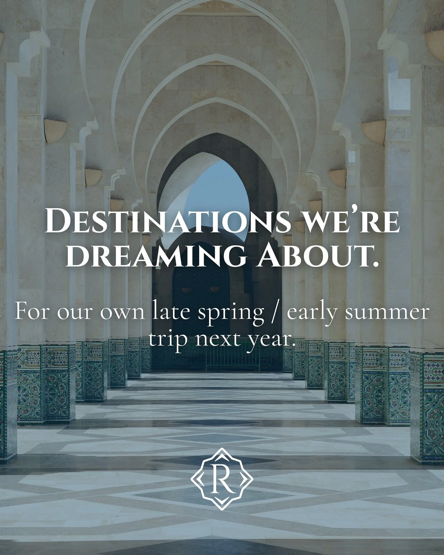Currently caught in a serious case of wanderlust. 

We&rsquo;re planning our own late spring / early summer trip and can&rsquo;t stop dreaming about Morocco, Japan, Peru, Scandinavia, and St. Lucia. 

All places that are calling our names with fewer 
