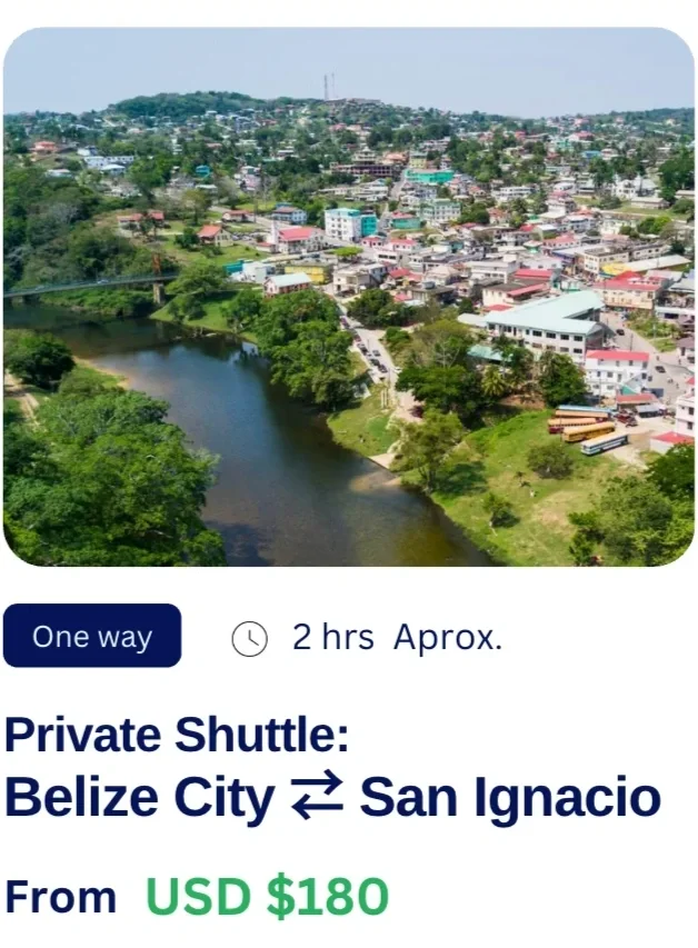 Private transfer from Belize City to San Ignacio, Easy Transfer Belize shuttle service