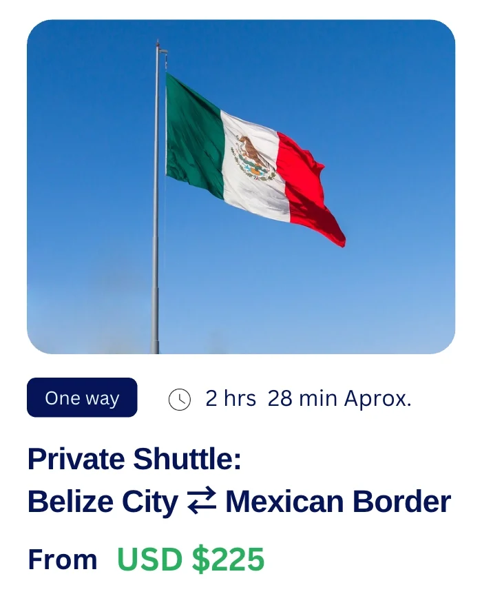 Private transfer from Belize City to Mexican border, Easy Transfer Belize shuttle service