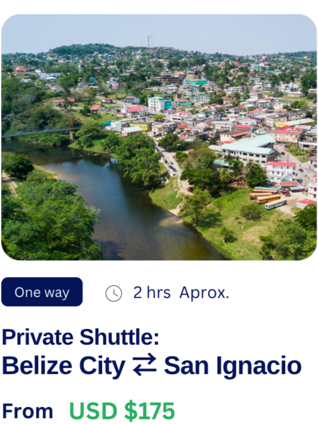 Private transfer from Belize City to San Ignacio, Easy Transfer Belize shuttle service