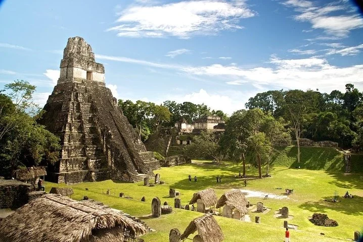 Aerial view of Tikal Guatemalan – private shuttle route from Belize City with Easy Transfer Belize.