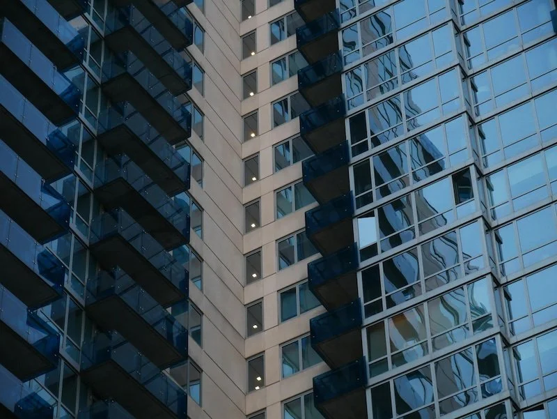 Modern high-rise residential building in New York City served by Hudson Yards Clean