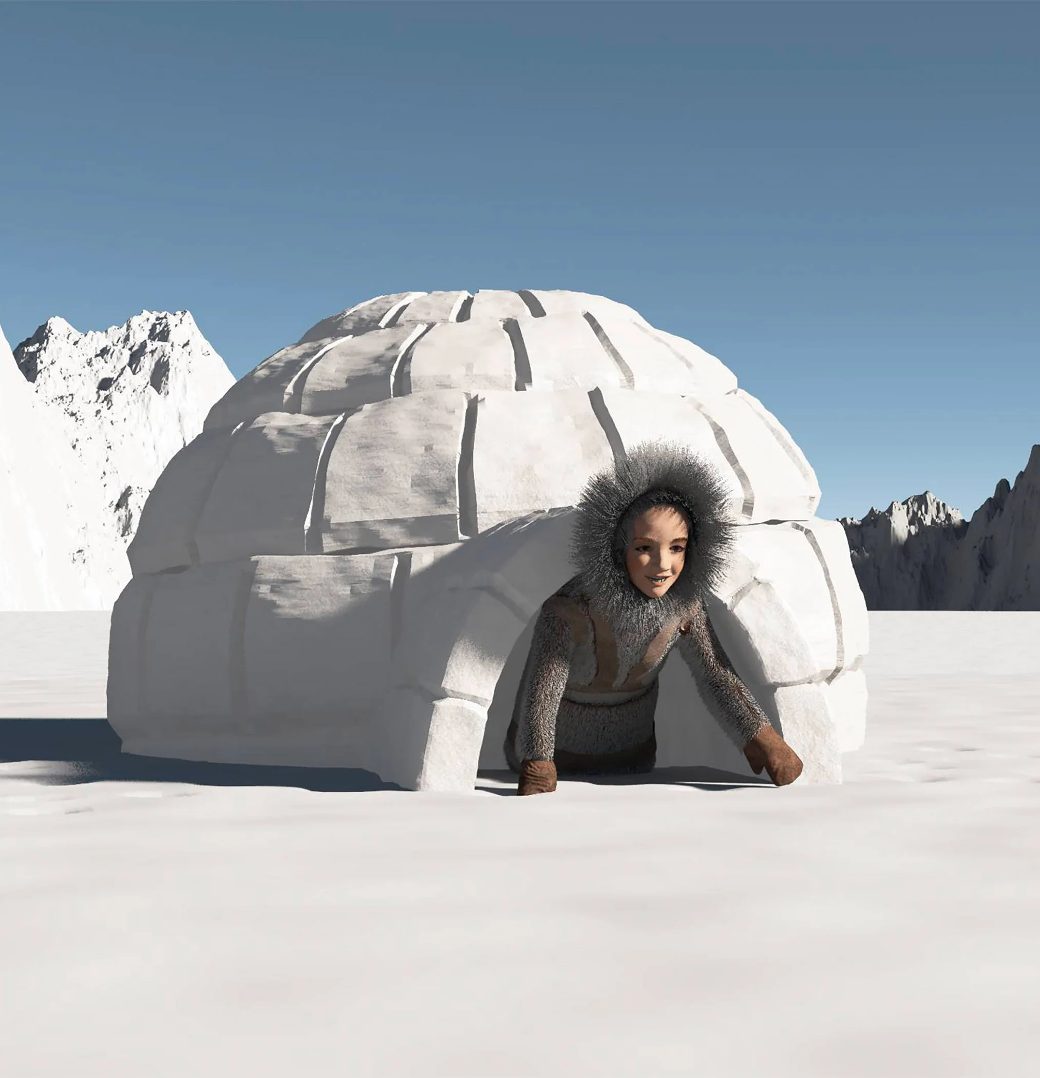 The finished igloo
