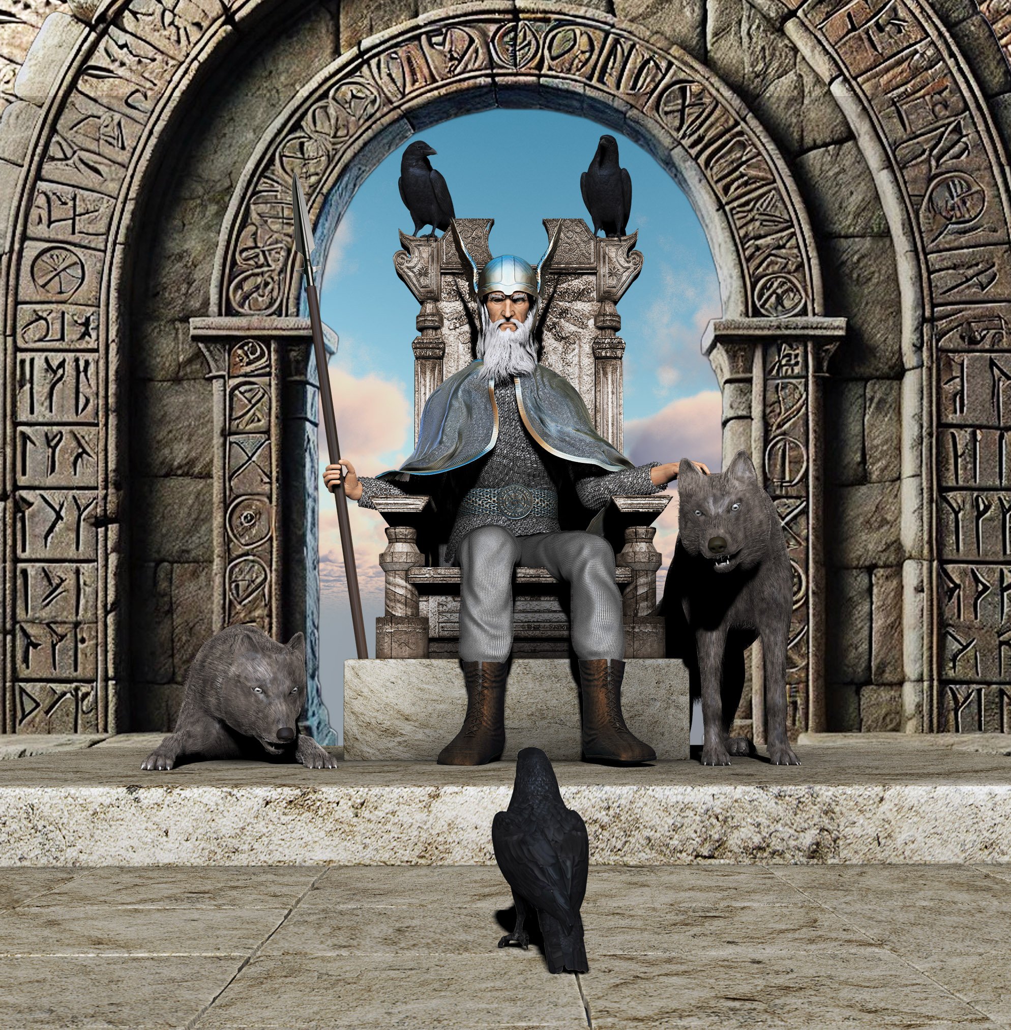 Raven and Odin
