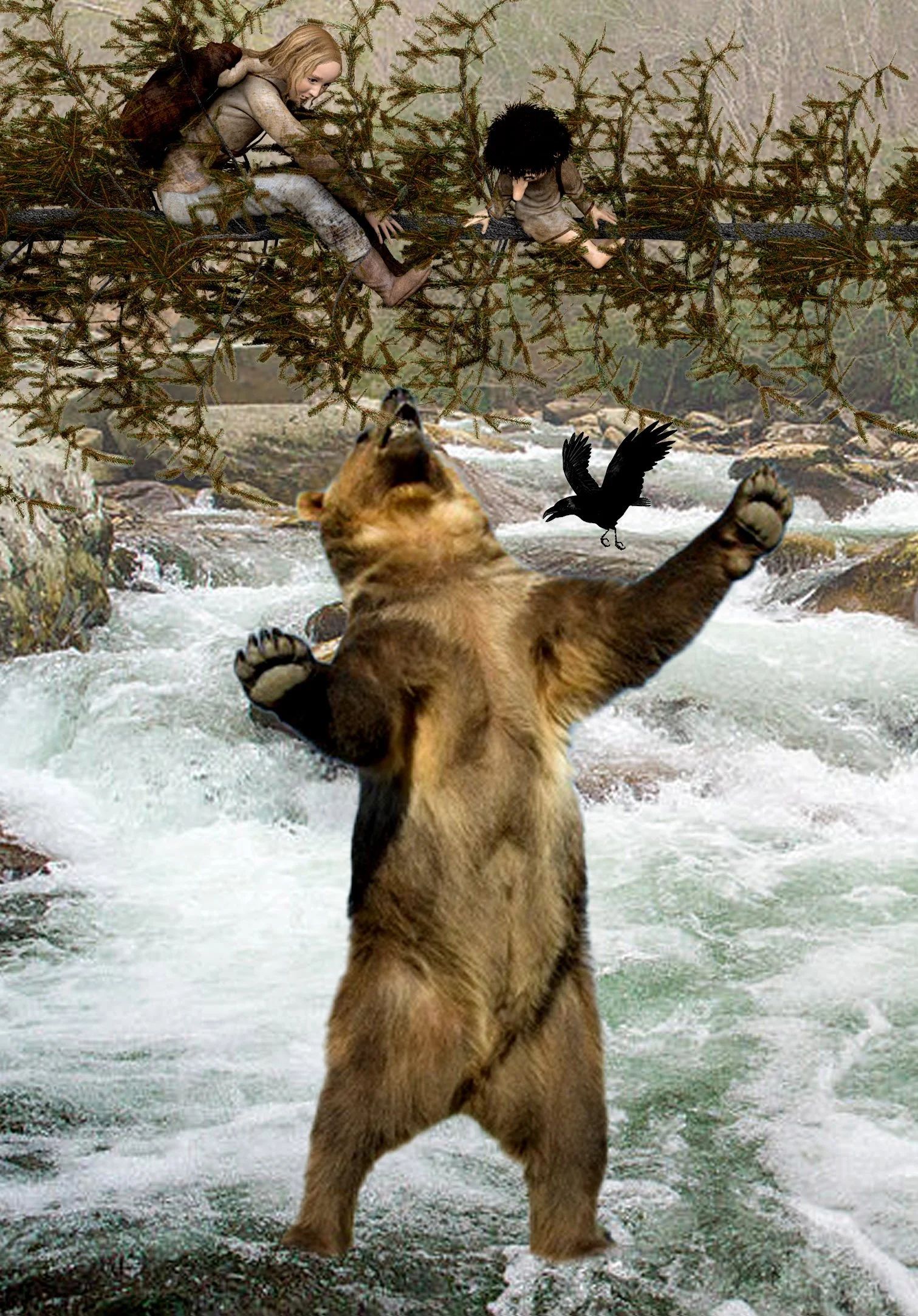 Treed by a grizzly