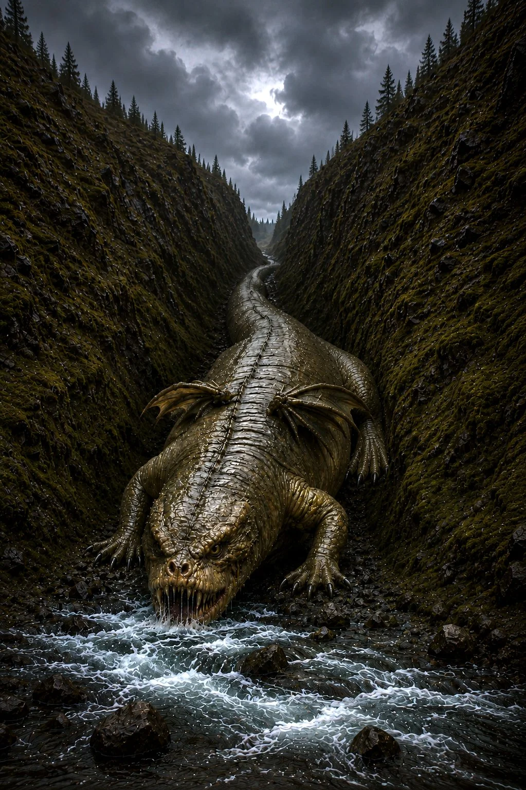Fafnir comes to drink