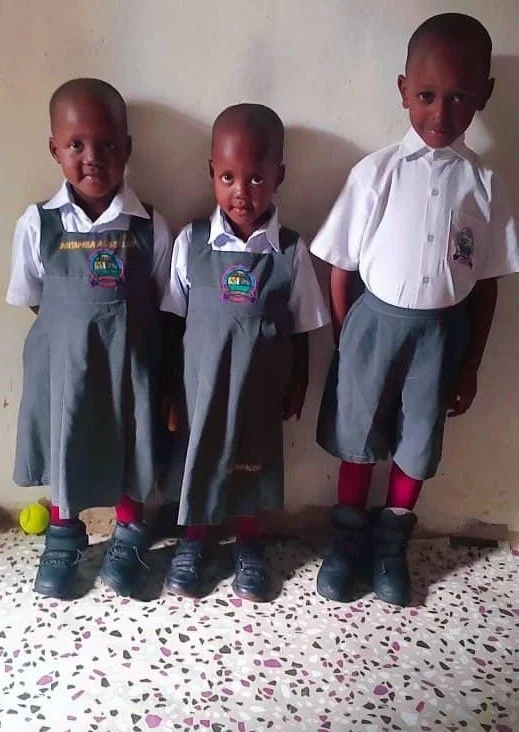 Artete and his twin sisters, Shallom and Angellah