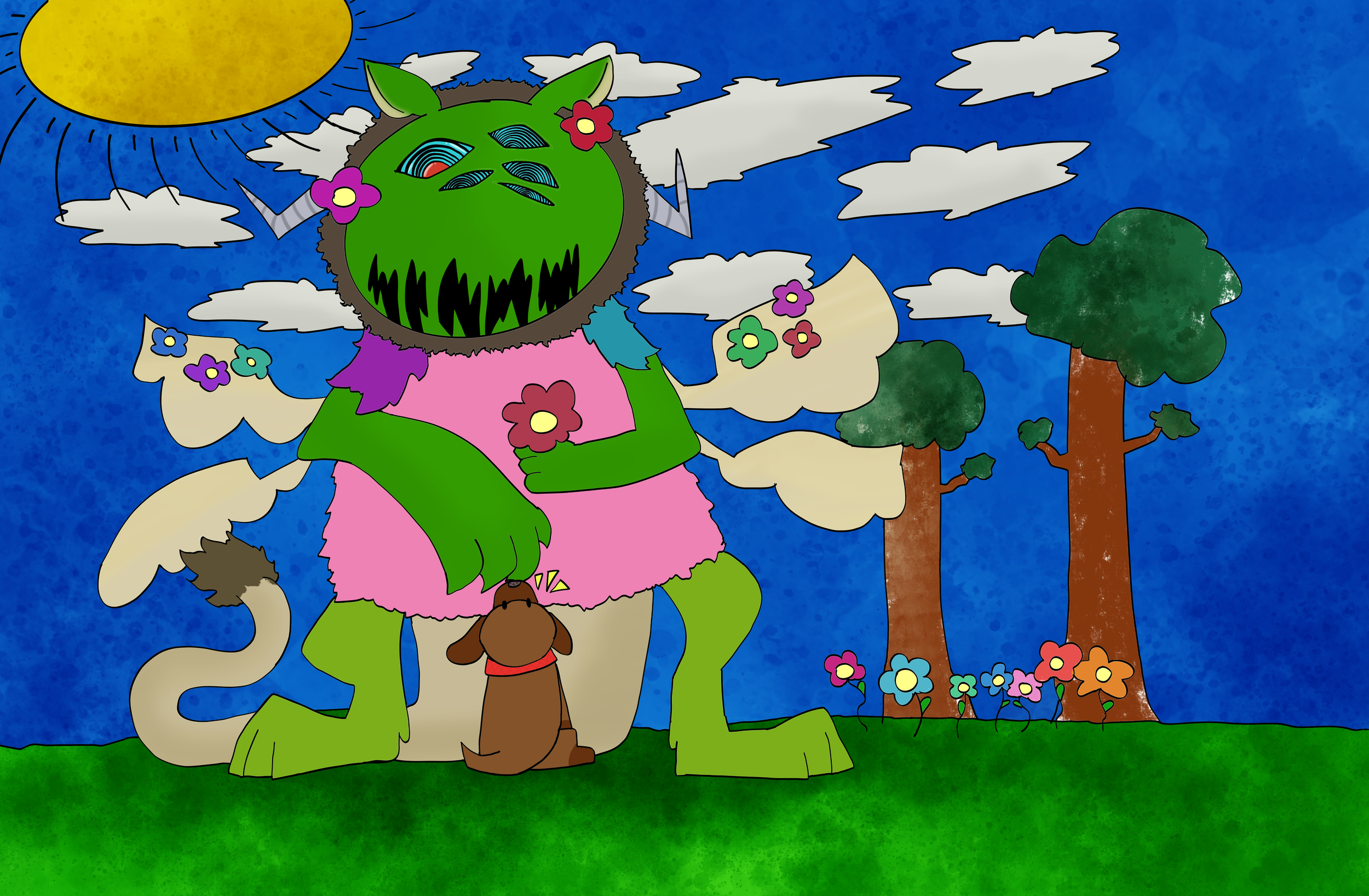 Art by Journie (2nd grade) and Claire (7th grade)