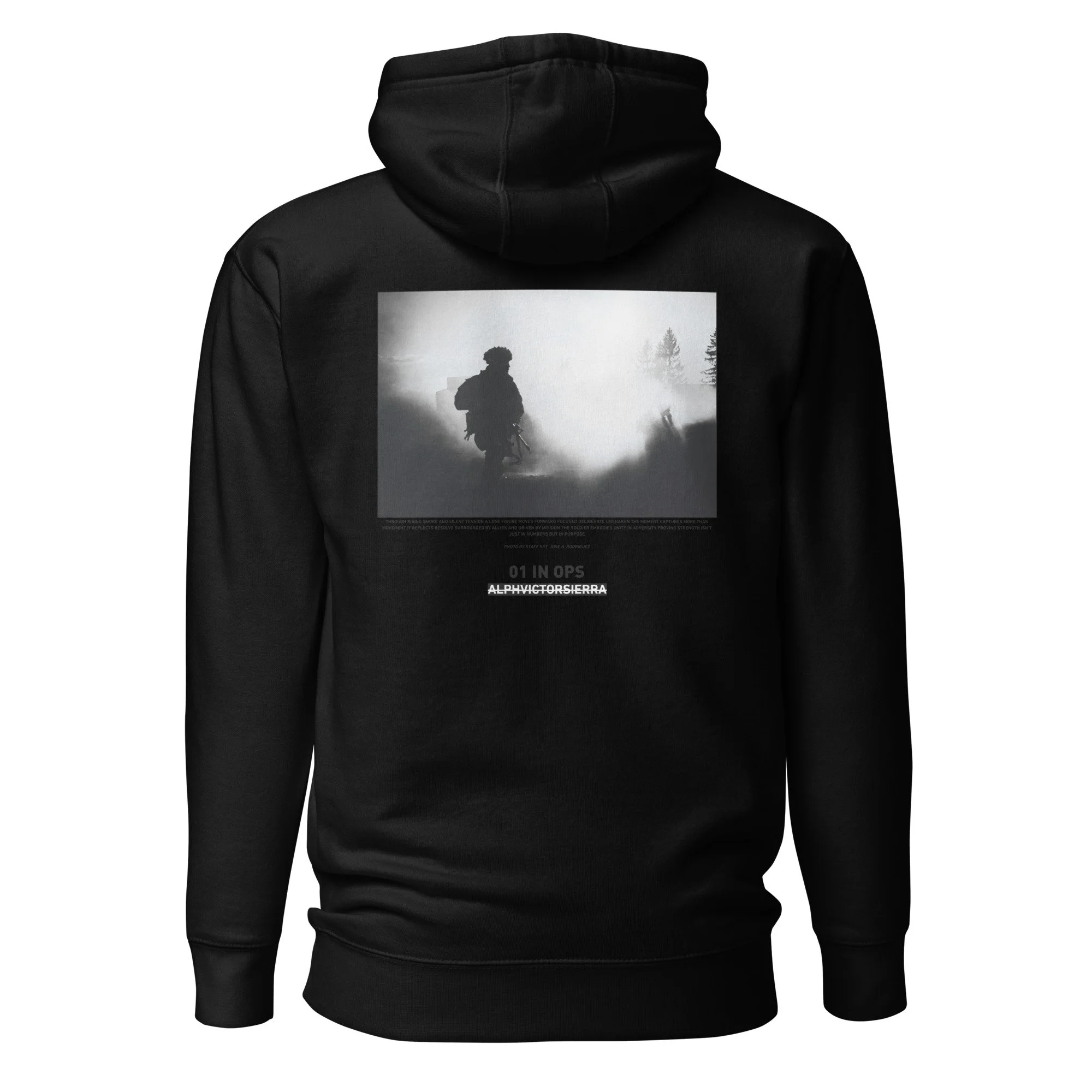 01 IN OPS HOODIE - black letter