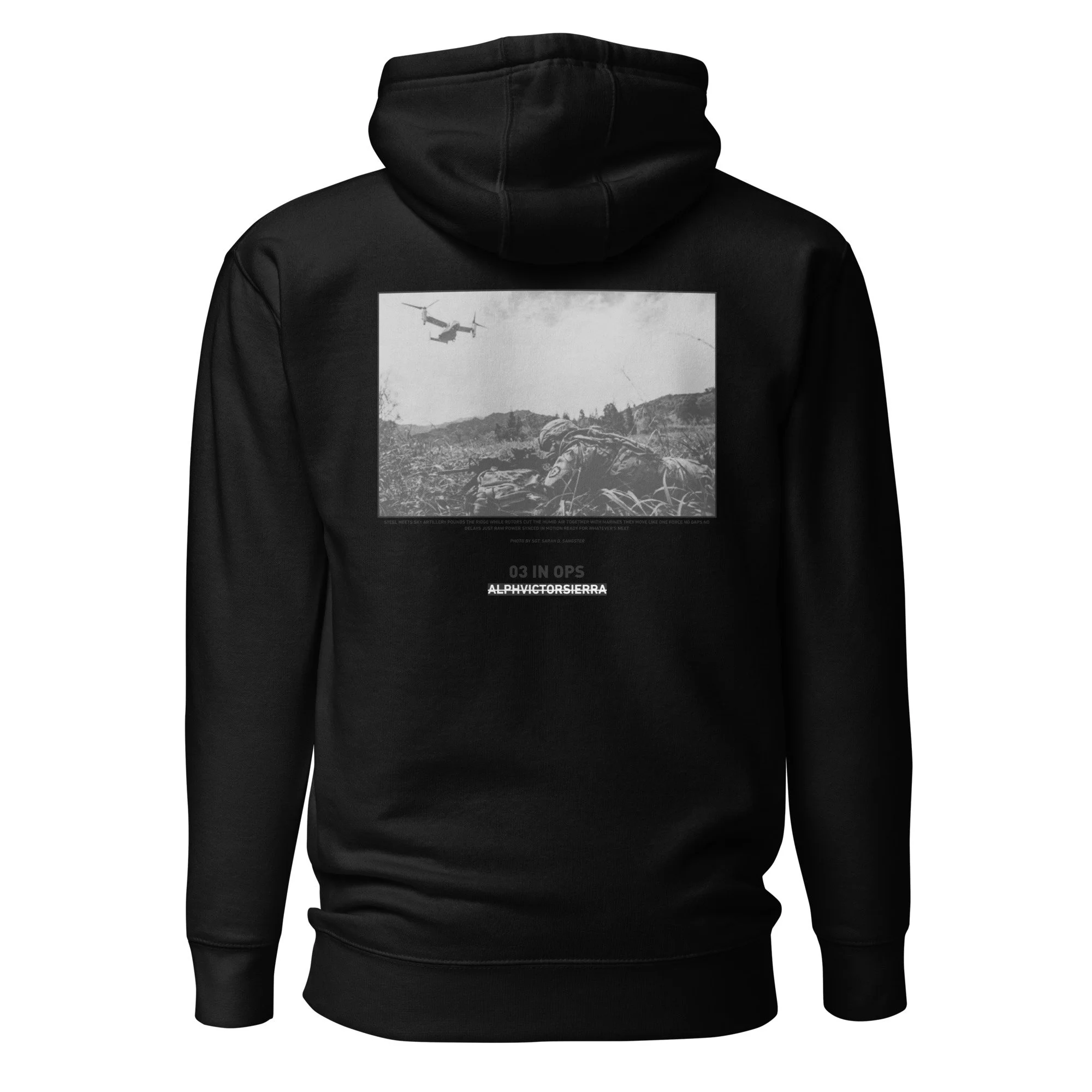 03 IN OPS HOODIE - black letter