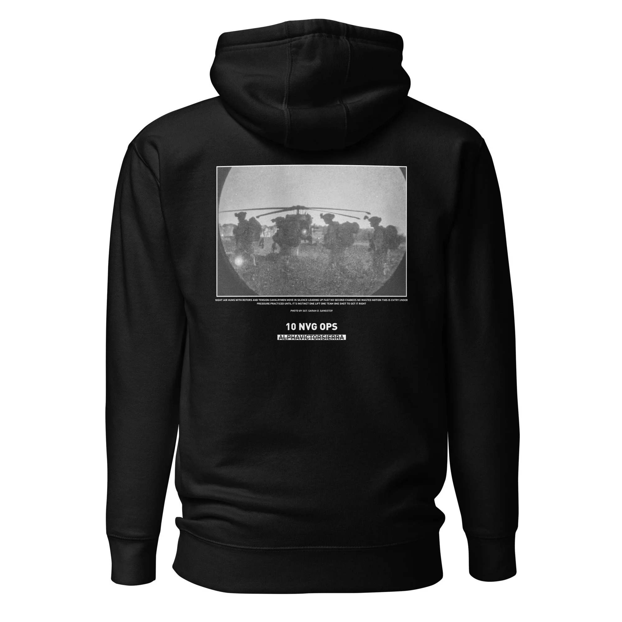 10 NVG OPS HOODIE - white letter