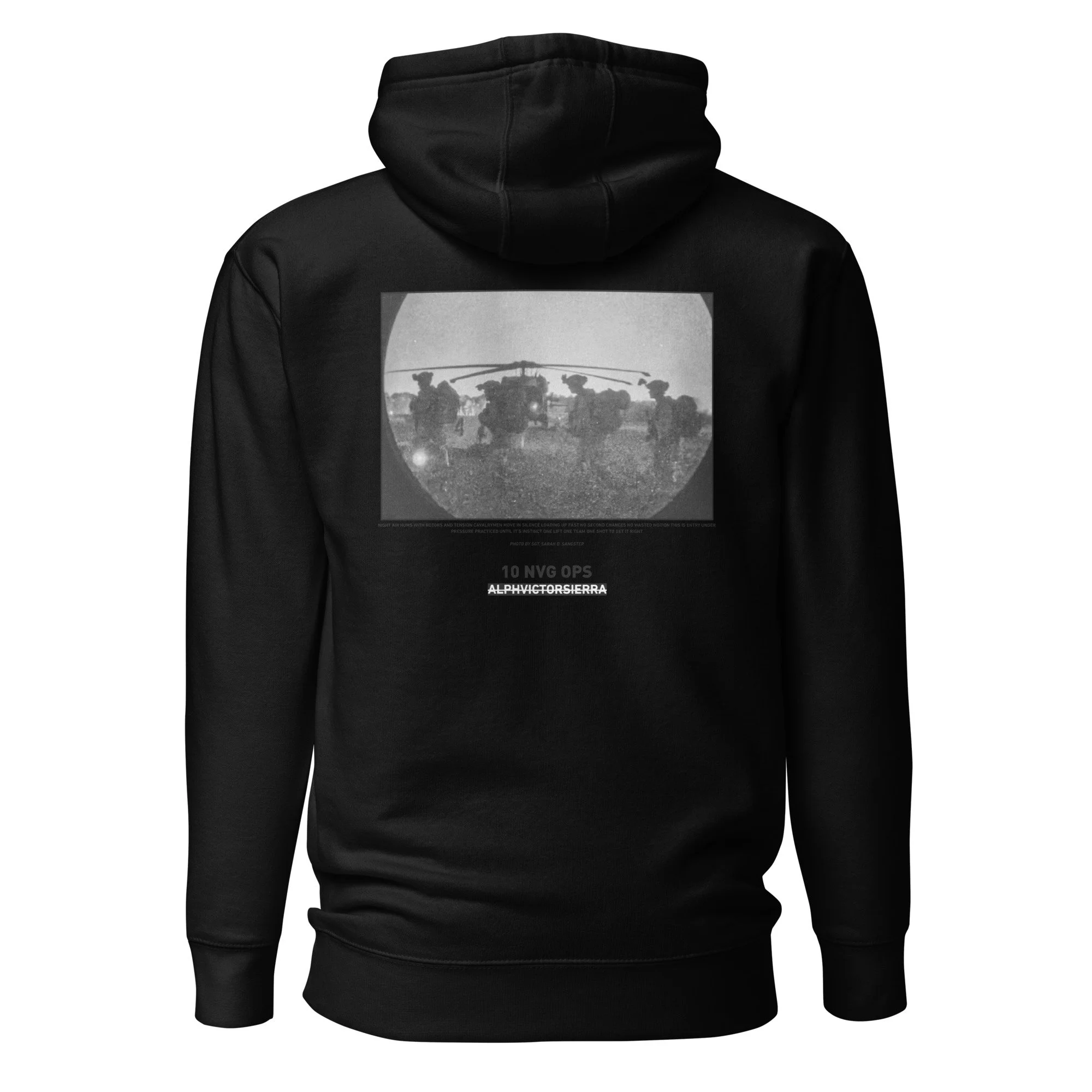 10 NVG OPS HOODIE - black letter