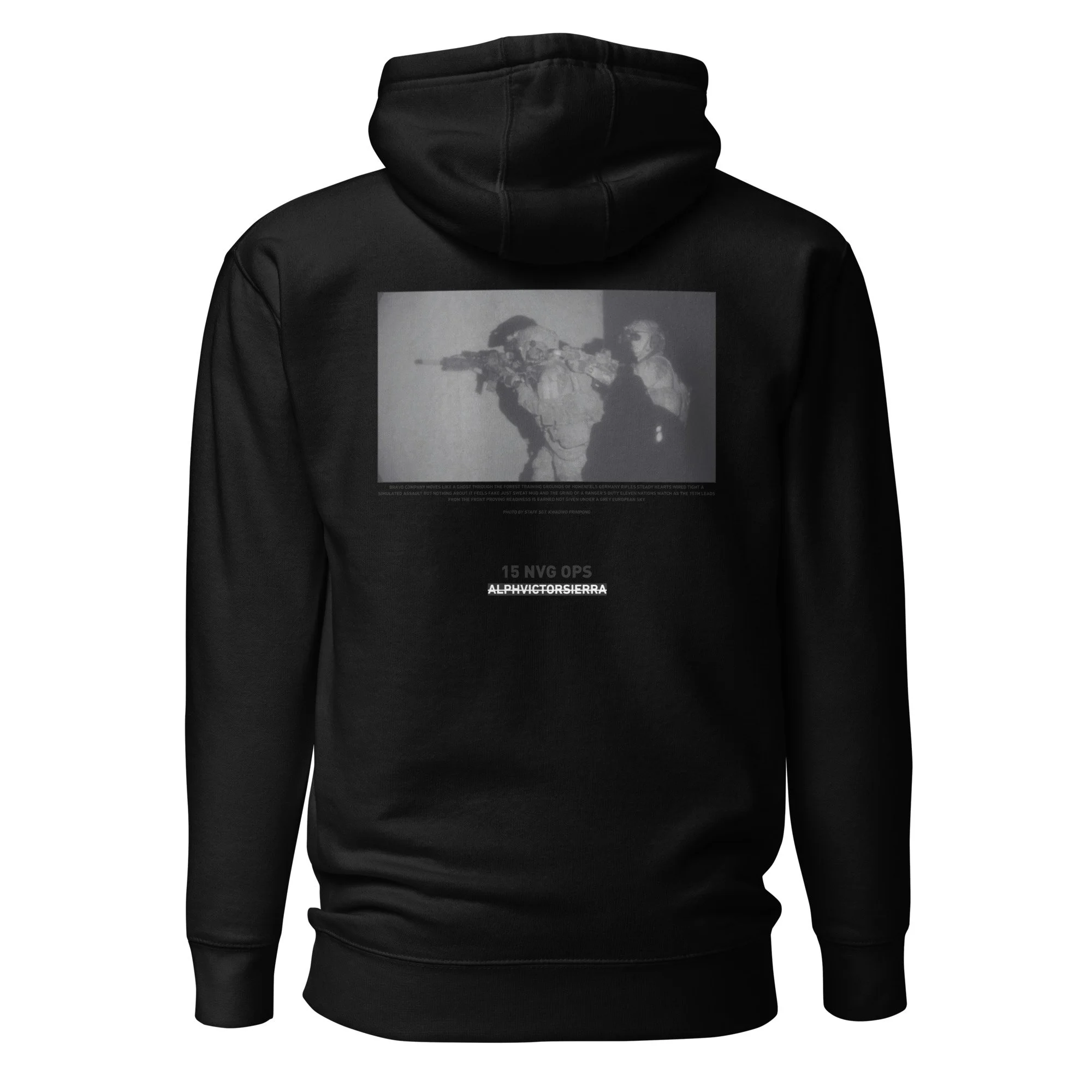15 NVG OPS HOODIE - black letter