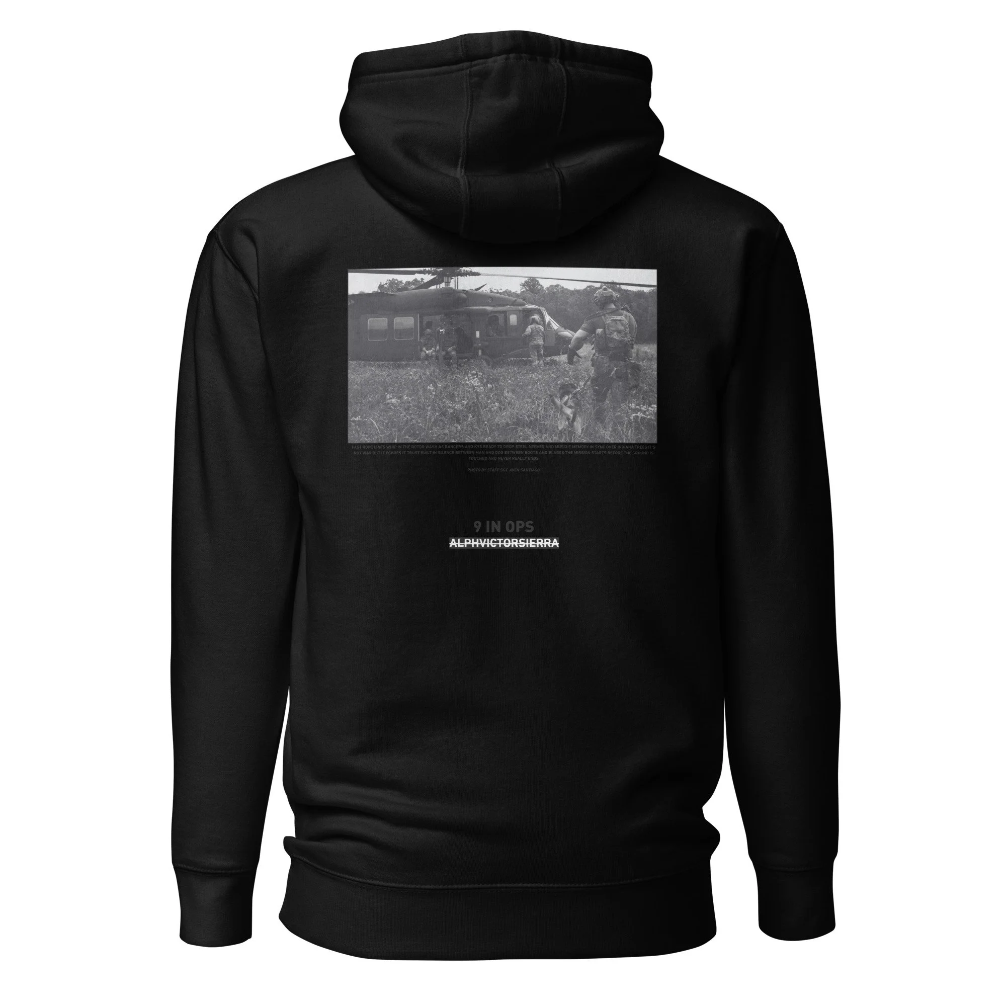 09 IN OPS HOODIE - black letter