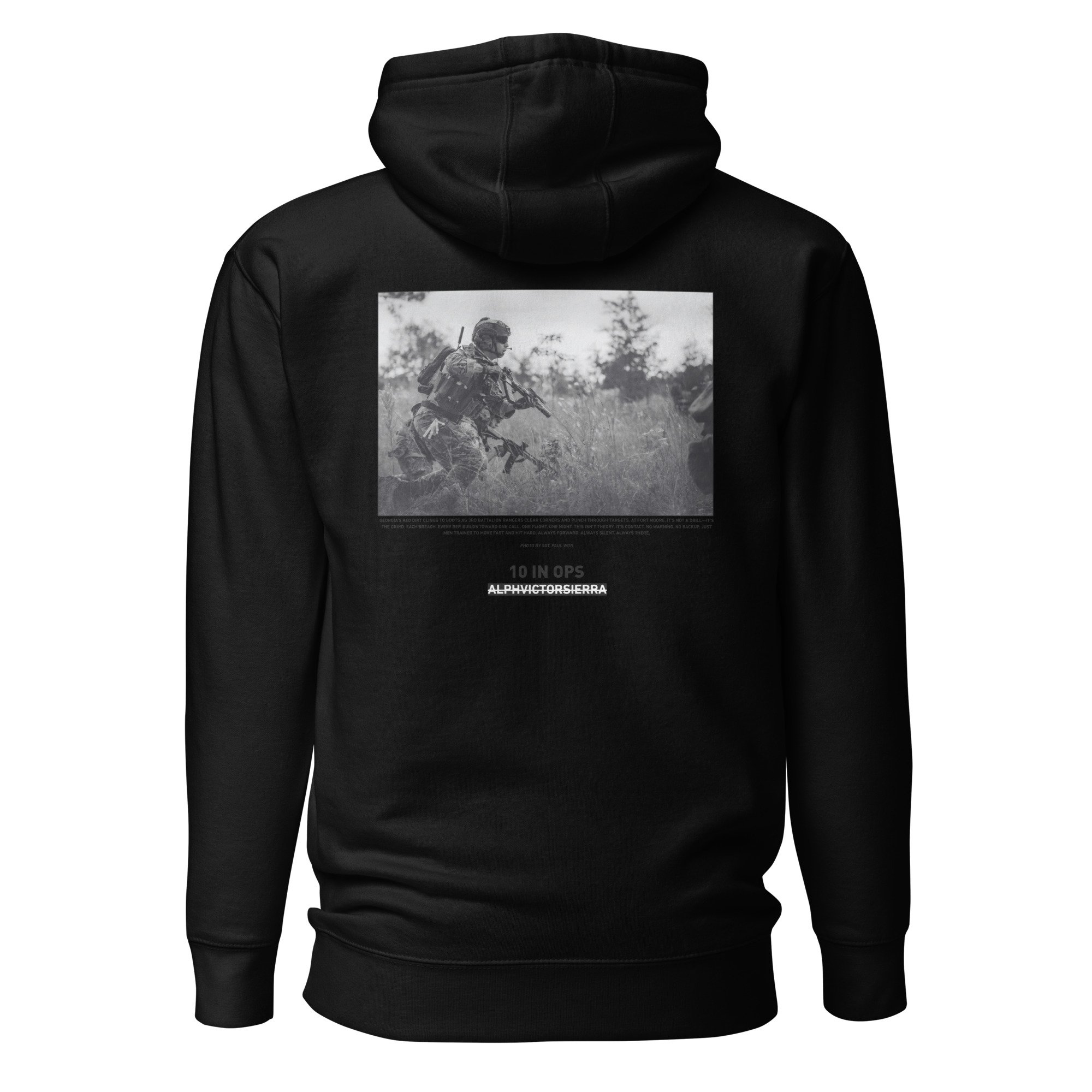 10 IN OPS HOODIE - black letter