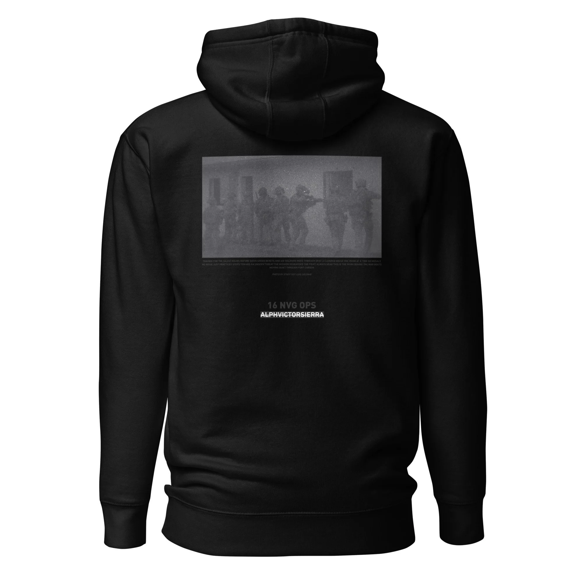 16 NVG OPS HOODIE - black letter