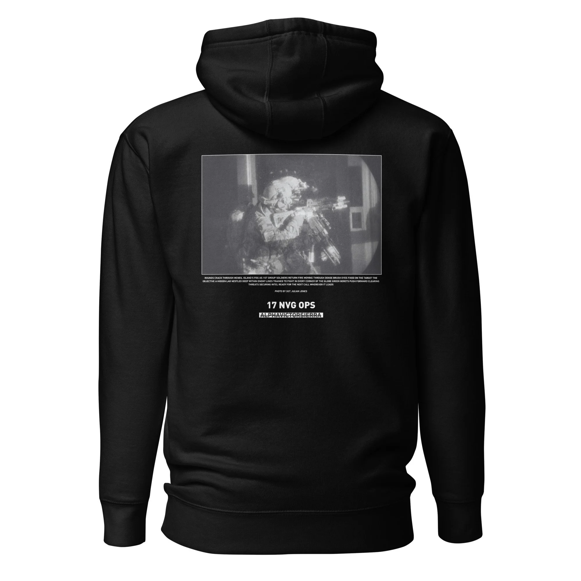 17 NVG  OPS HOODIE - white letter