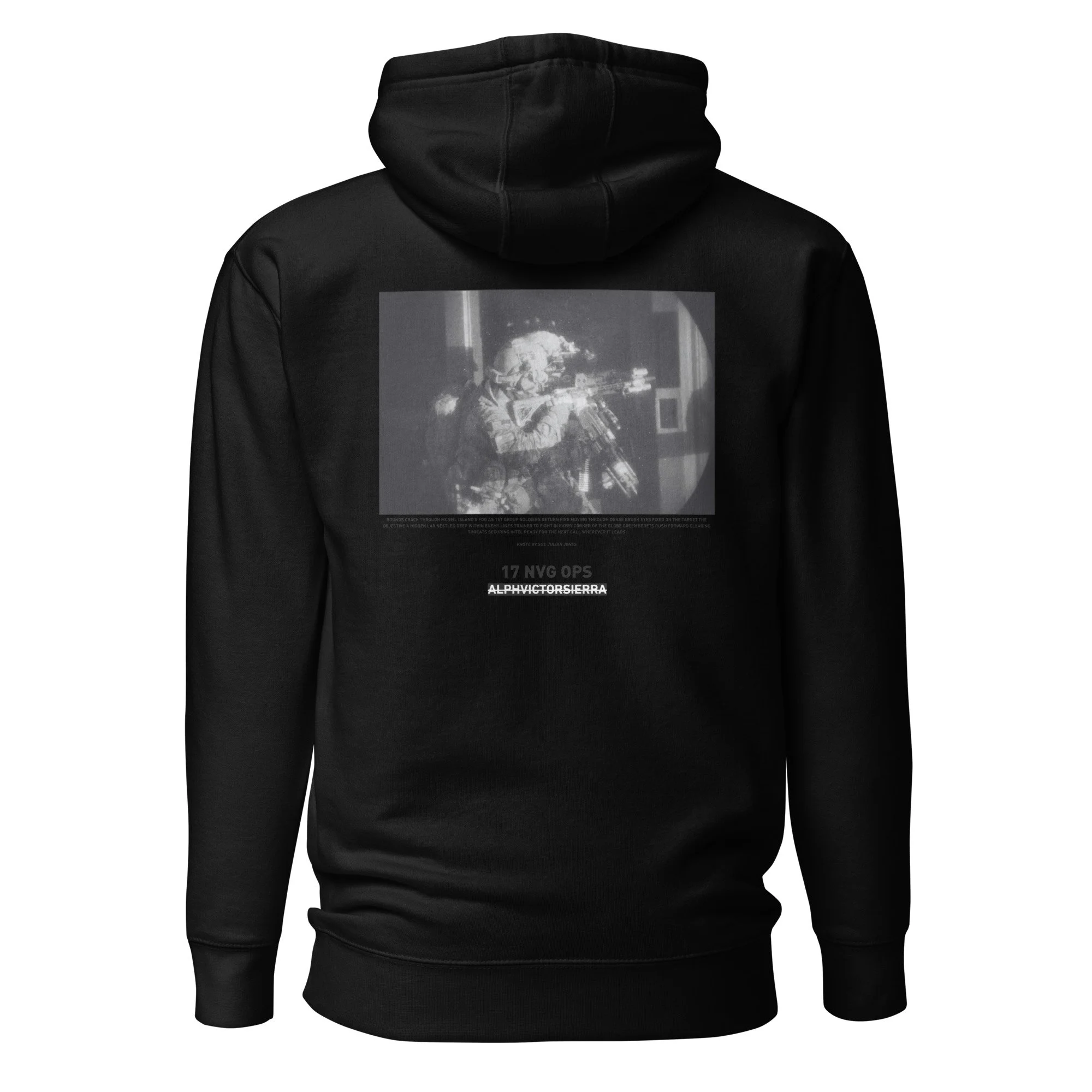 17 NVG OPS HOODIE - black letter
