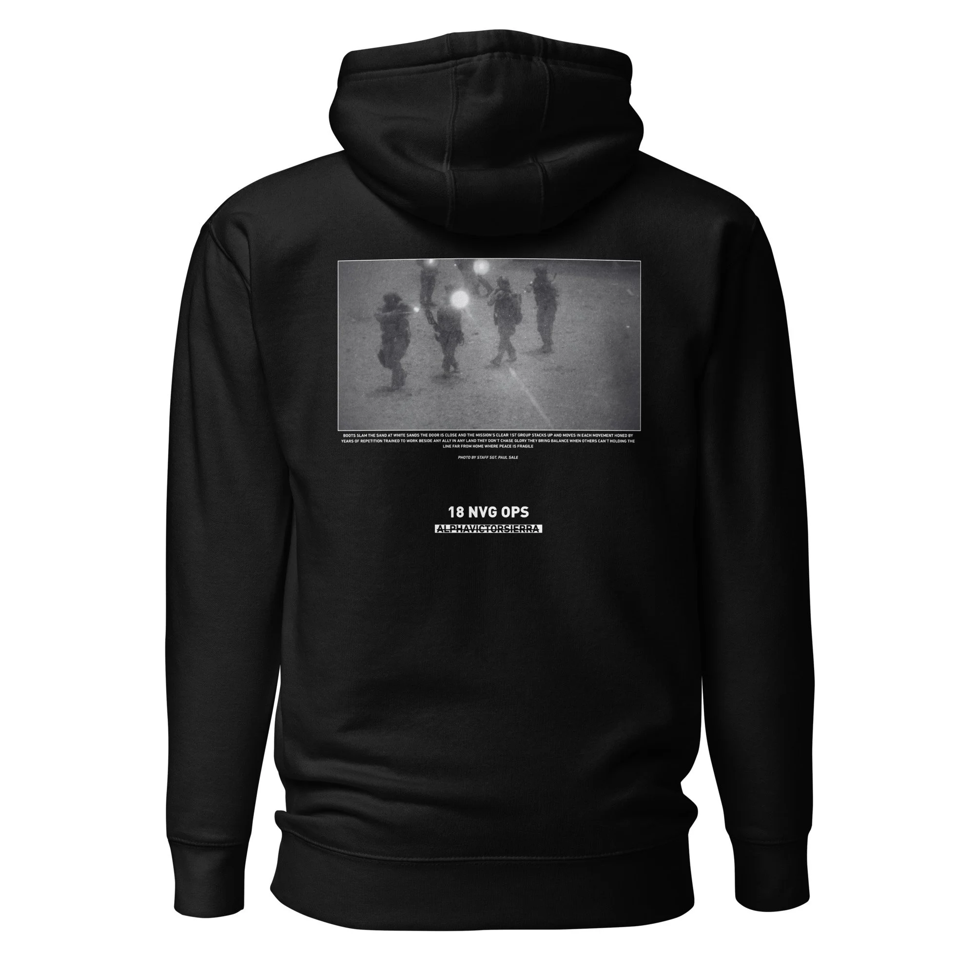 18 NVG  OPS HOODIE - white letter