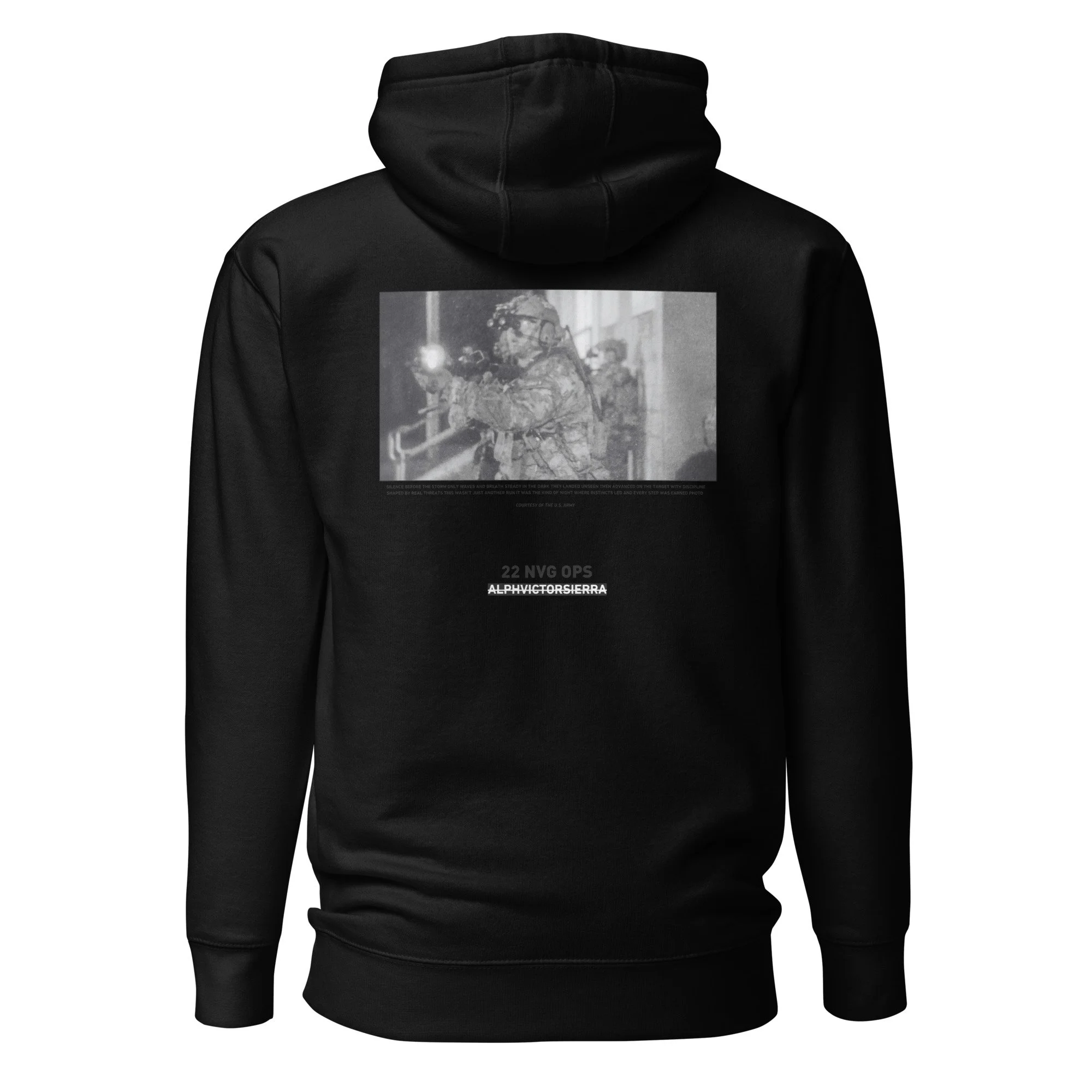22 NVG OPS HOODIE - black letter