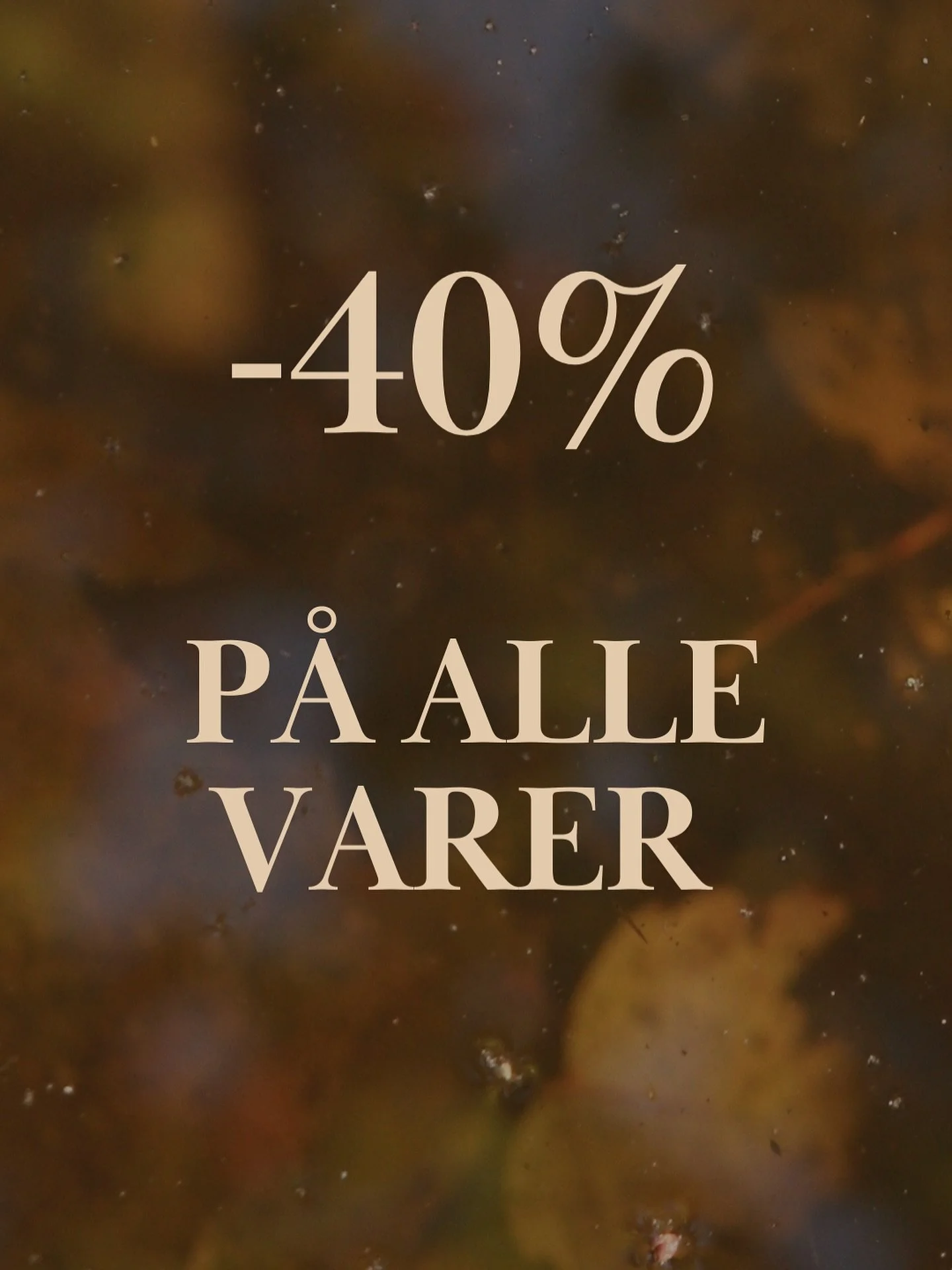 H&Oslash;STSALG!

-40% p&aring; alle varer (gjelder ikke bonsai og sesongplanter)

Velkommen innom for en hyggelig handel 🍁