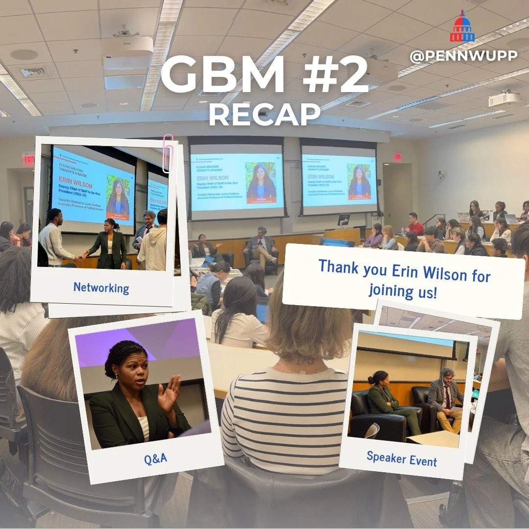 Thank you so much to Erin Wilson for speaking with us last Tuesday! We loved hearing about your experiences with leadership, political strategy, and navigating a career in public service.