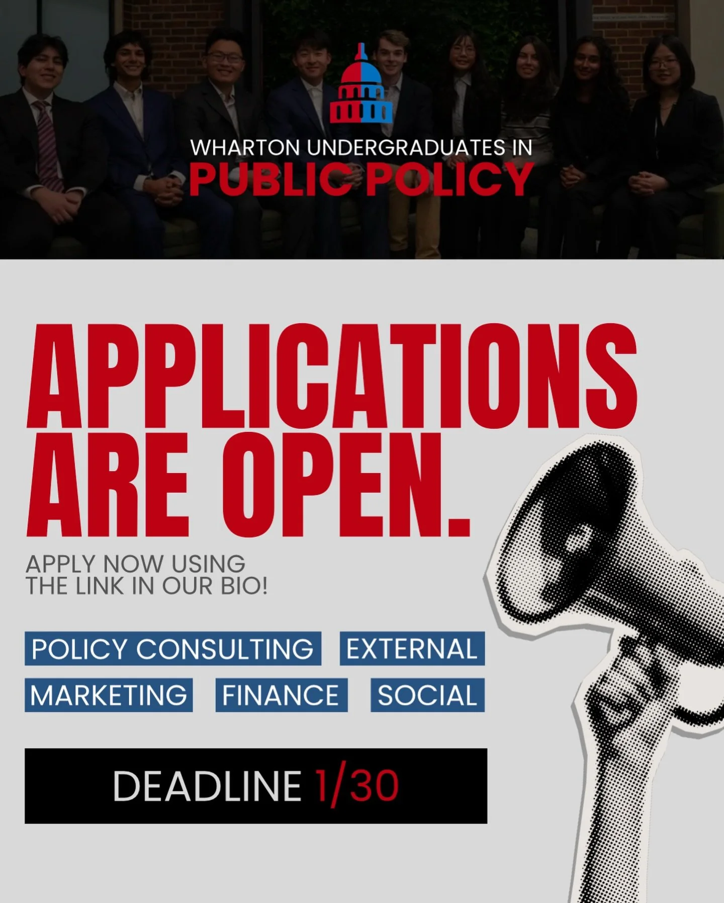 APPLICATIONS ARE NOW LIVE! 📣

Apply using the link in our bio or find us on Penn Clubs. We can&rsquo;t wait to read through your applications!