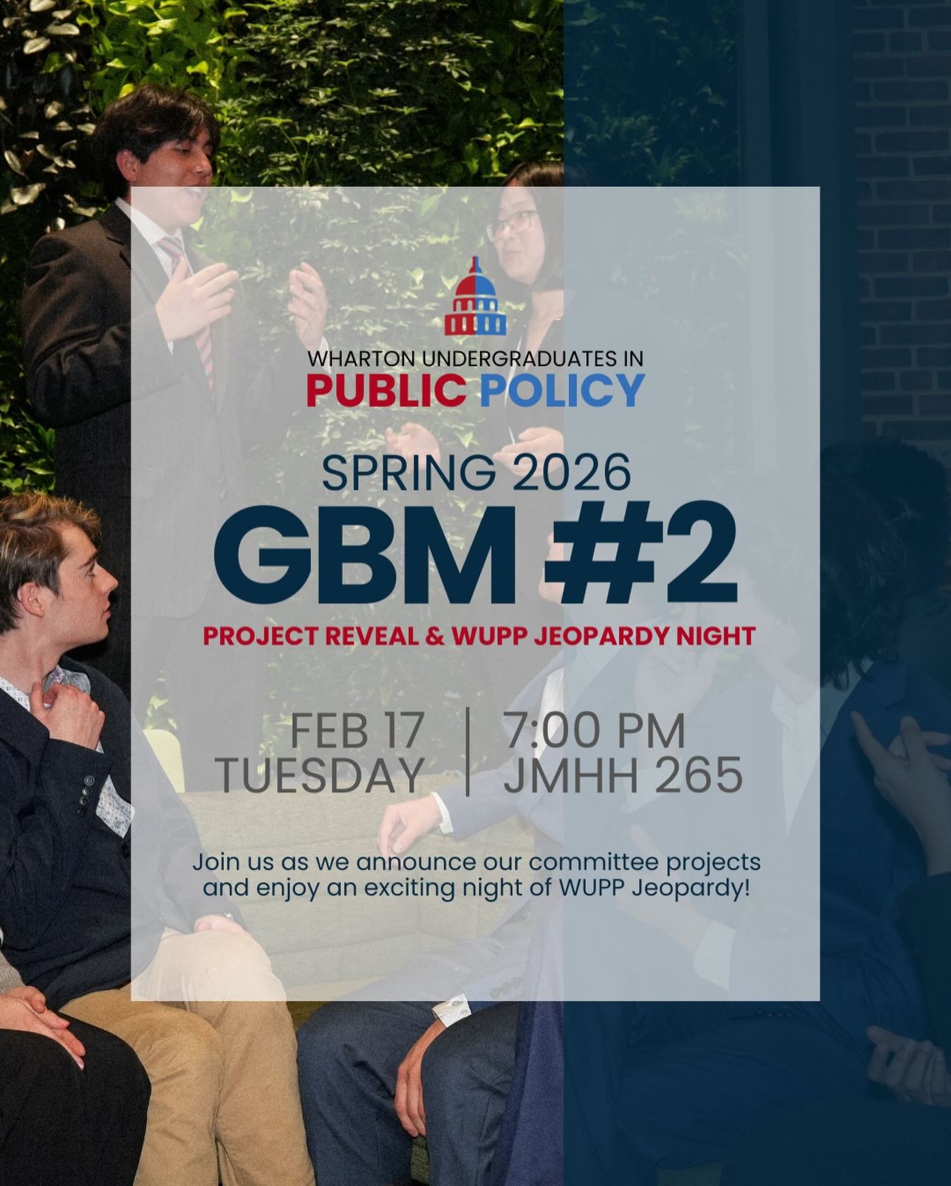 Our second GBM of the year will be held this Tuesday, 2/17 from 7:00-8:00 PM in JMHH 265. This meeting is mandatory for all new and returning committee members and GBM members are welcome to join as well. We are looking forward to meeting everyone!