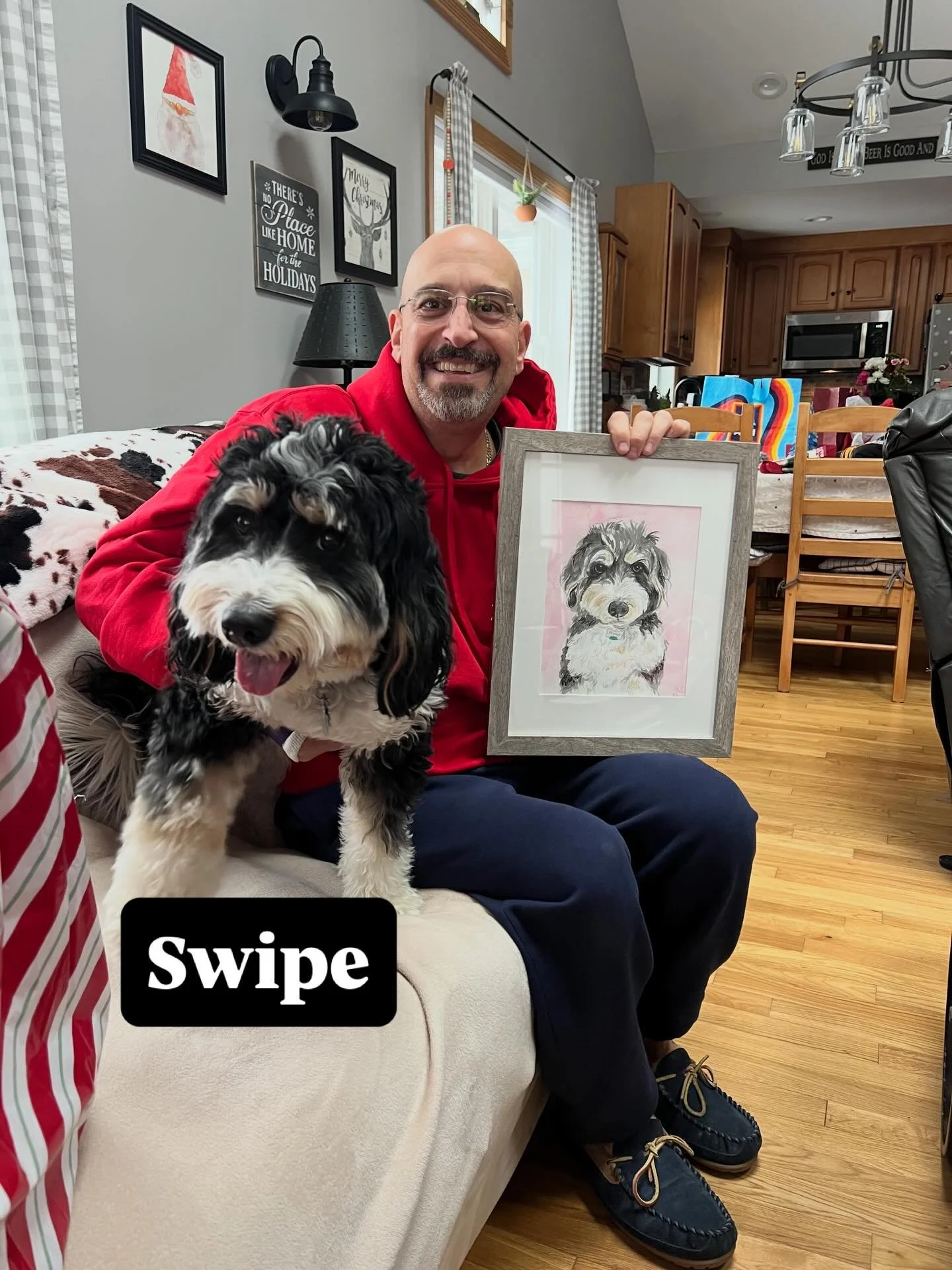 A holiday gift that never sheds 🐾🤍

This sweet pet portrait was created as a Christmas surprise, and I loved capturing their personality in watercolor.

Custom pet portraits make meaningful gifts year-round&mdash;not just for the holidays.

&ldquo;