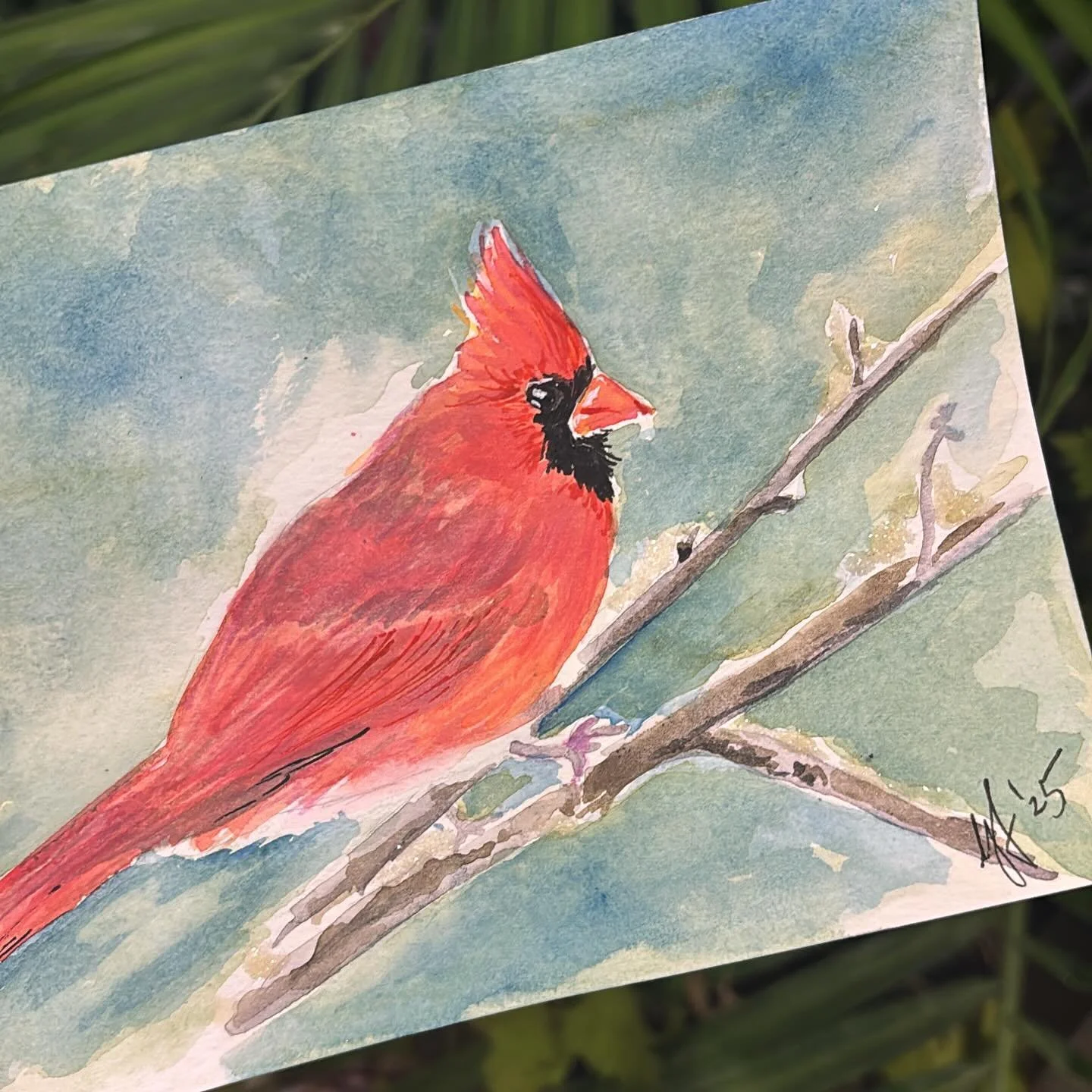 🎨 Watercolor fun fact:
You can&rsquo;t paint light colors over dark in watercolor &mdash; you have to plan the light areas first.

That&rsquo;s why I always say watercolor teaches patience&hellip; and trust.

(And maybe why I drink tea while I paint