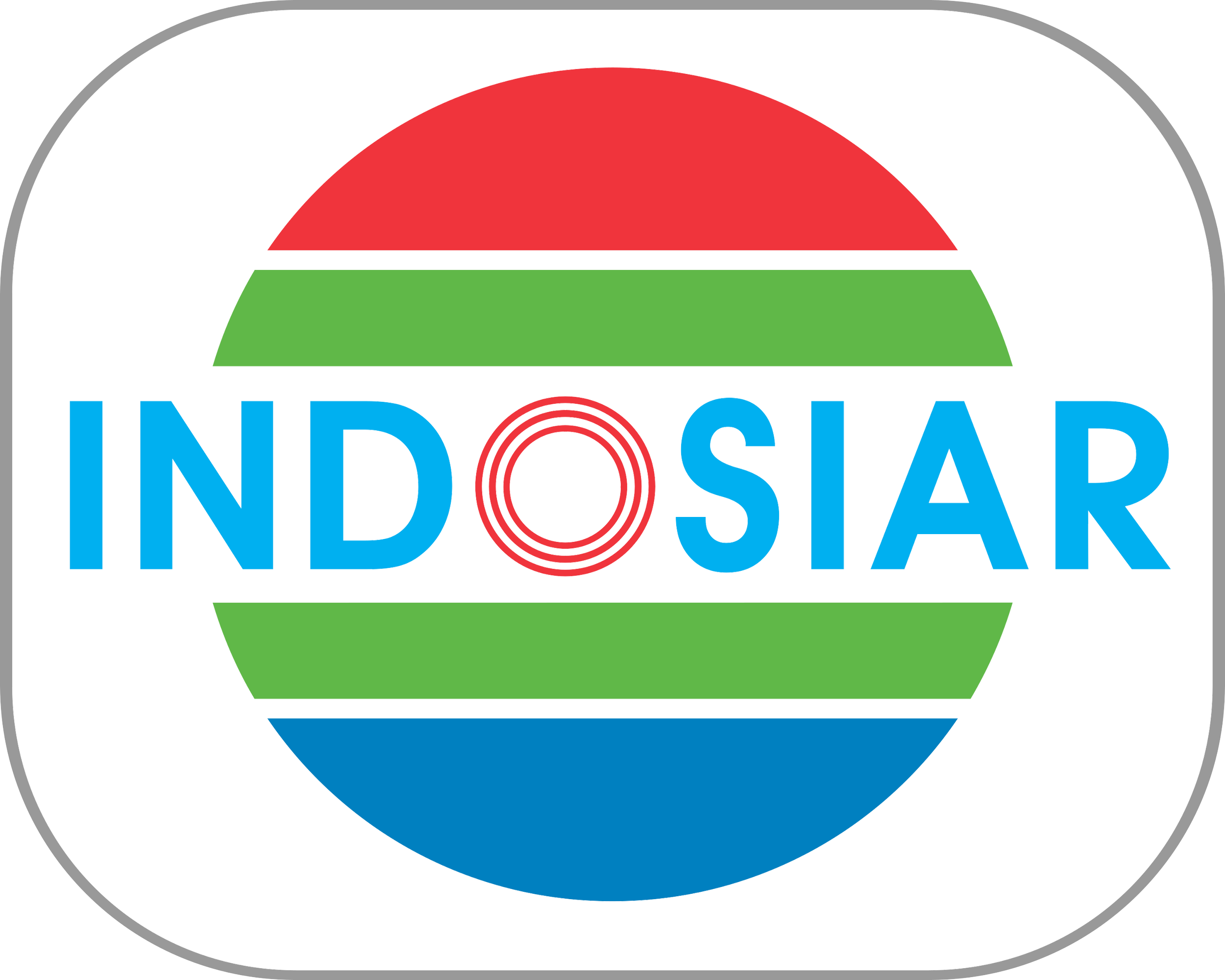 Logo with the word 'INDOSIA' in blue, encircled by a stylized globe with red, green, and blue stripes.