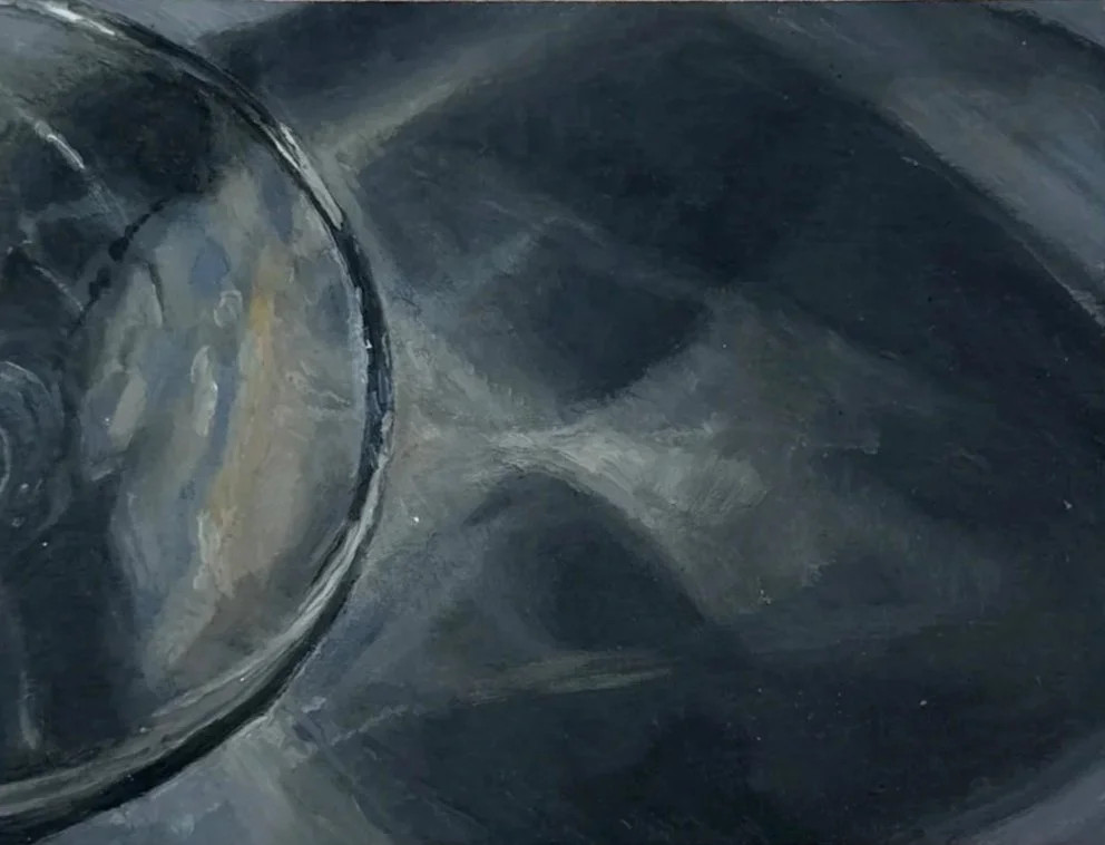21:10 Counted Breath.
11.5 x 8.8 cm, Oil paint on Wood Panel 