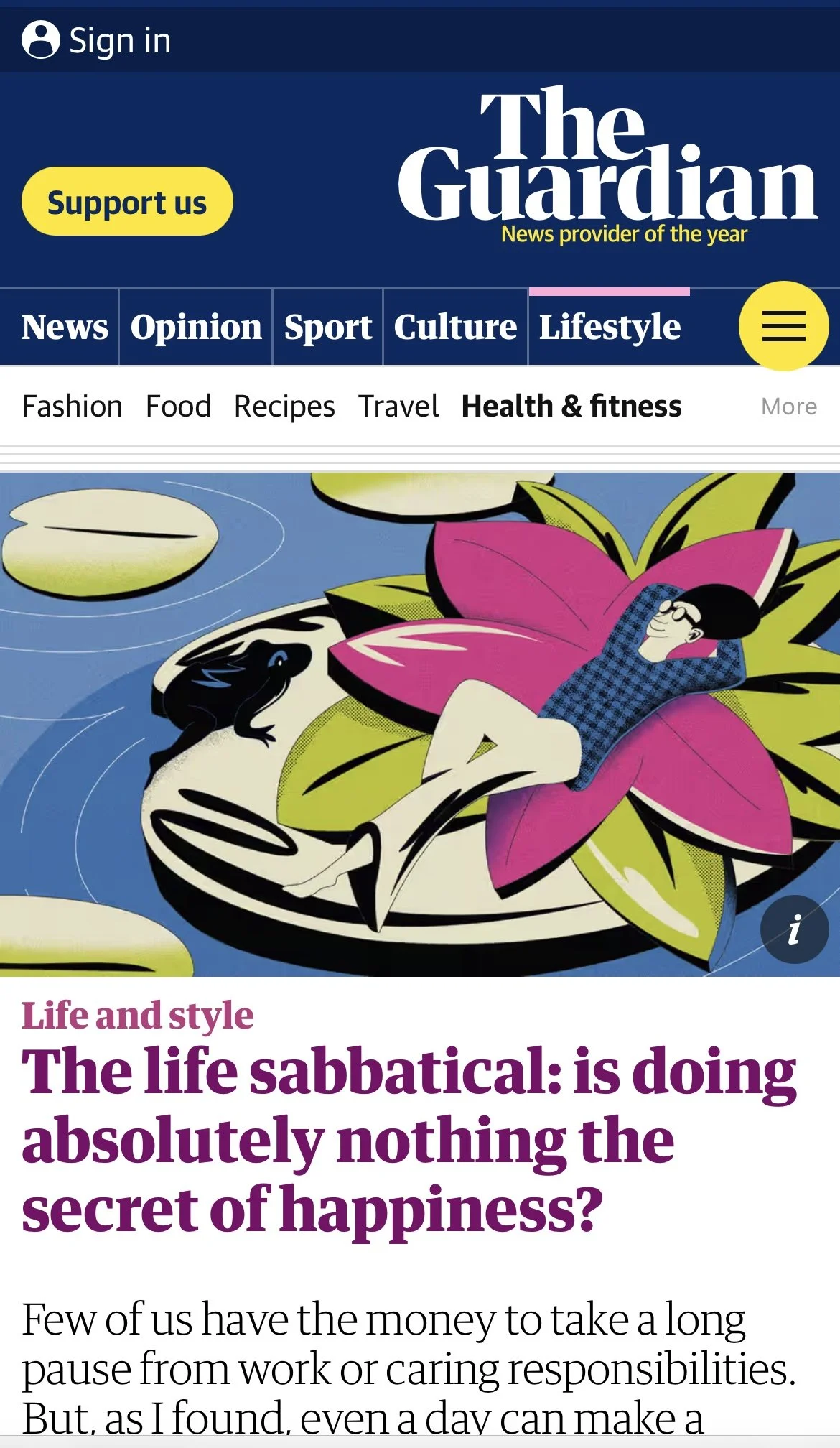 The Guardian - Life Sabbatical