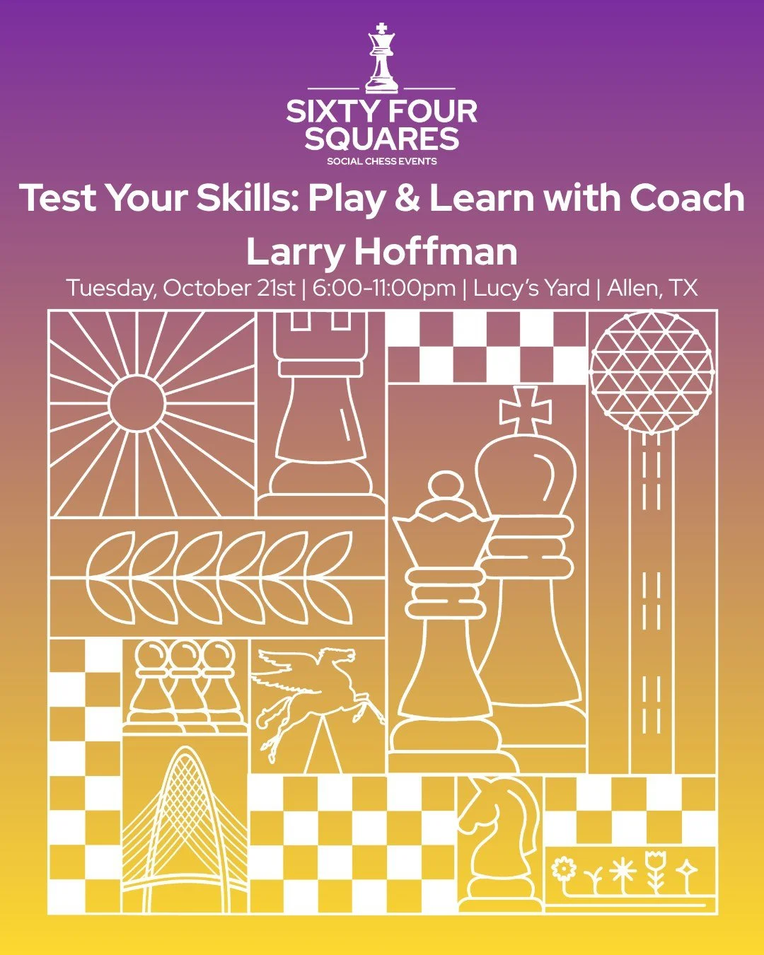 Test Your Skills: Play &amp; Learn with Coach Larry Hoffman
Hosted by Sixty Four Squares Chess

Here&rsquo;s your chance to sit across the board from Larry Hoffman &mdash; a 2000+ rated blitz player, professional coach, and longtime student of the ga