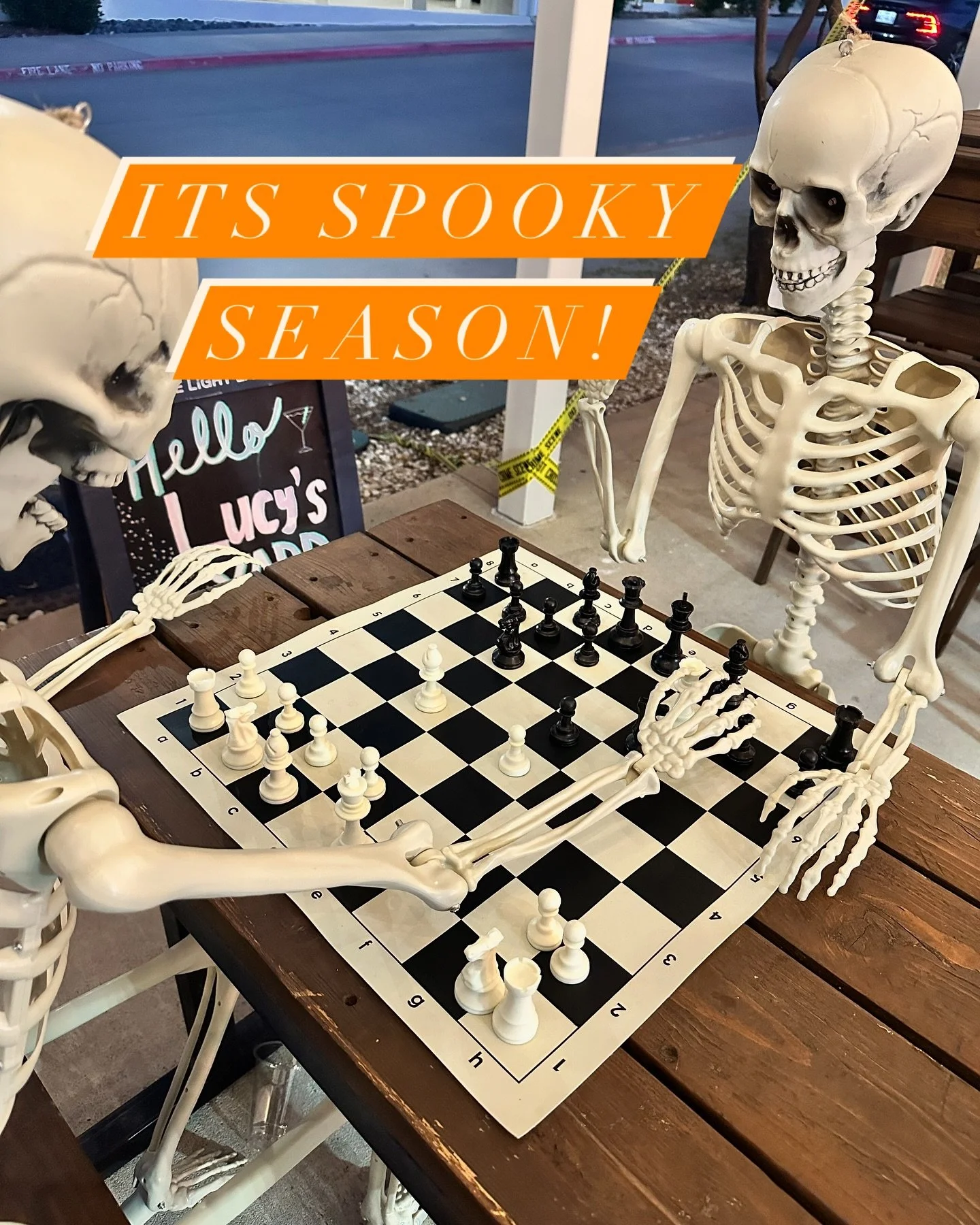 It&rsquo;s Spooky Season! Bonus points if you know the check mate on the board!
