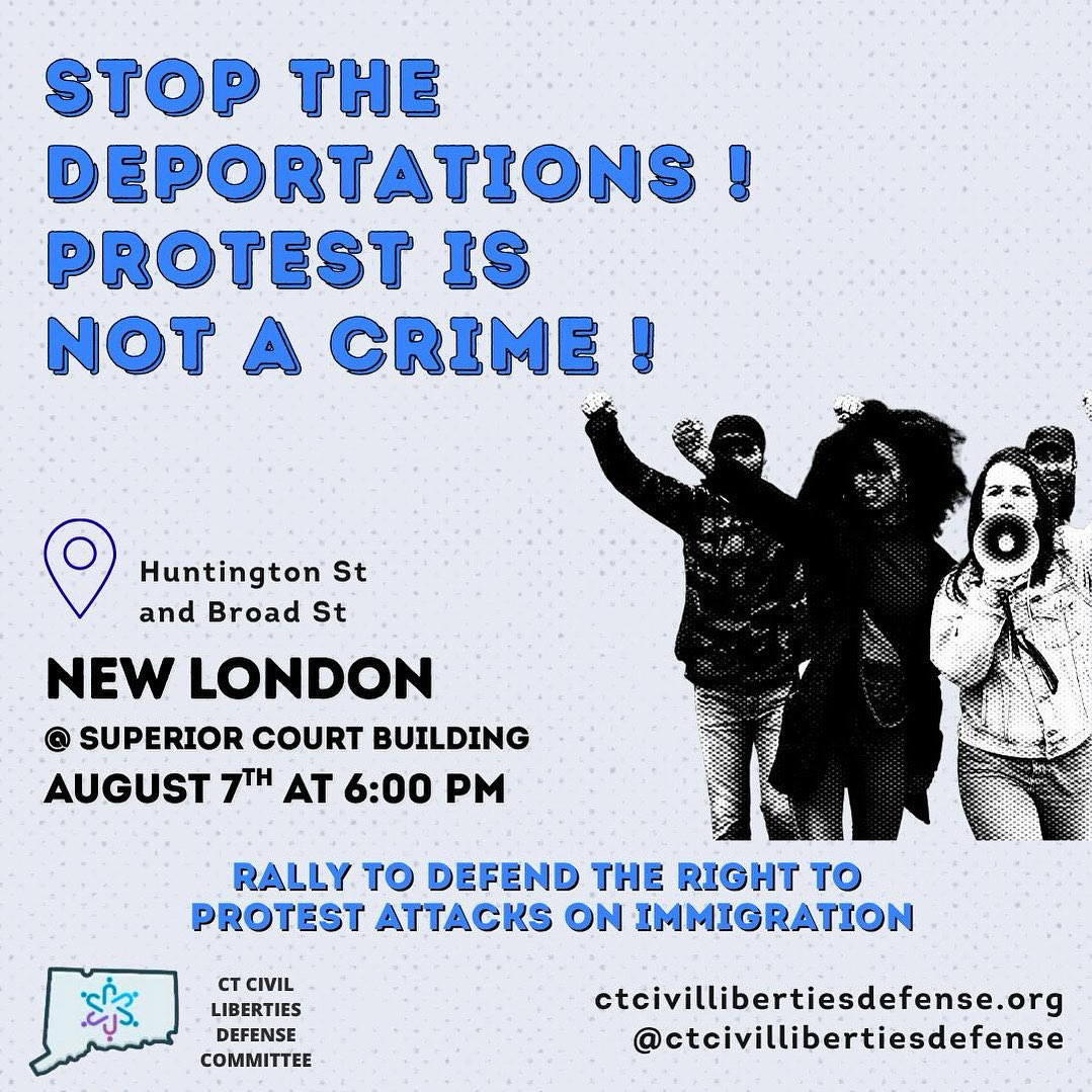 New London Rally to Defend the Right to Protest Attacks on Immigration