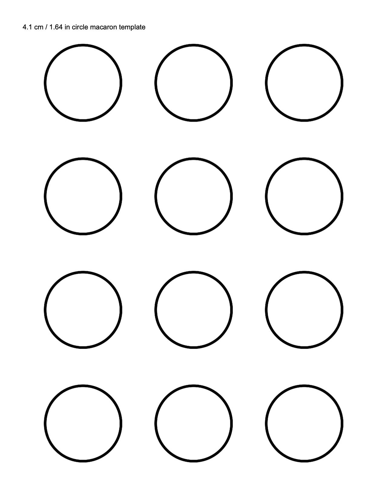 Circle Macaron Template