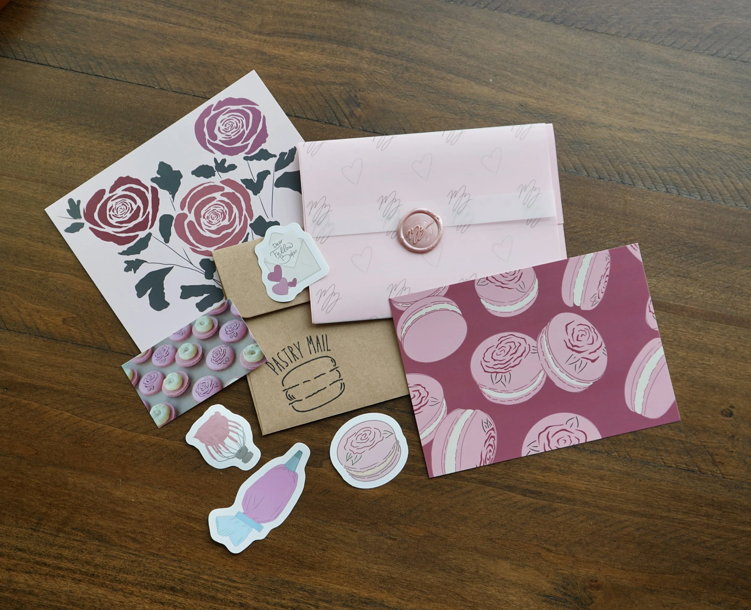 Valentine's Day Pastry Mail - Rose Lemonade Macarons