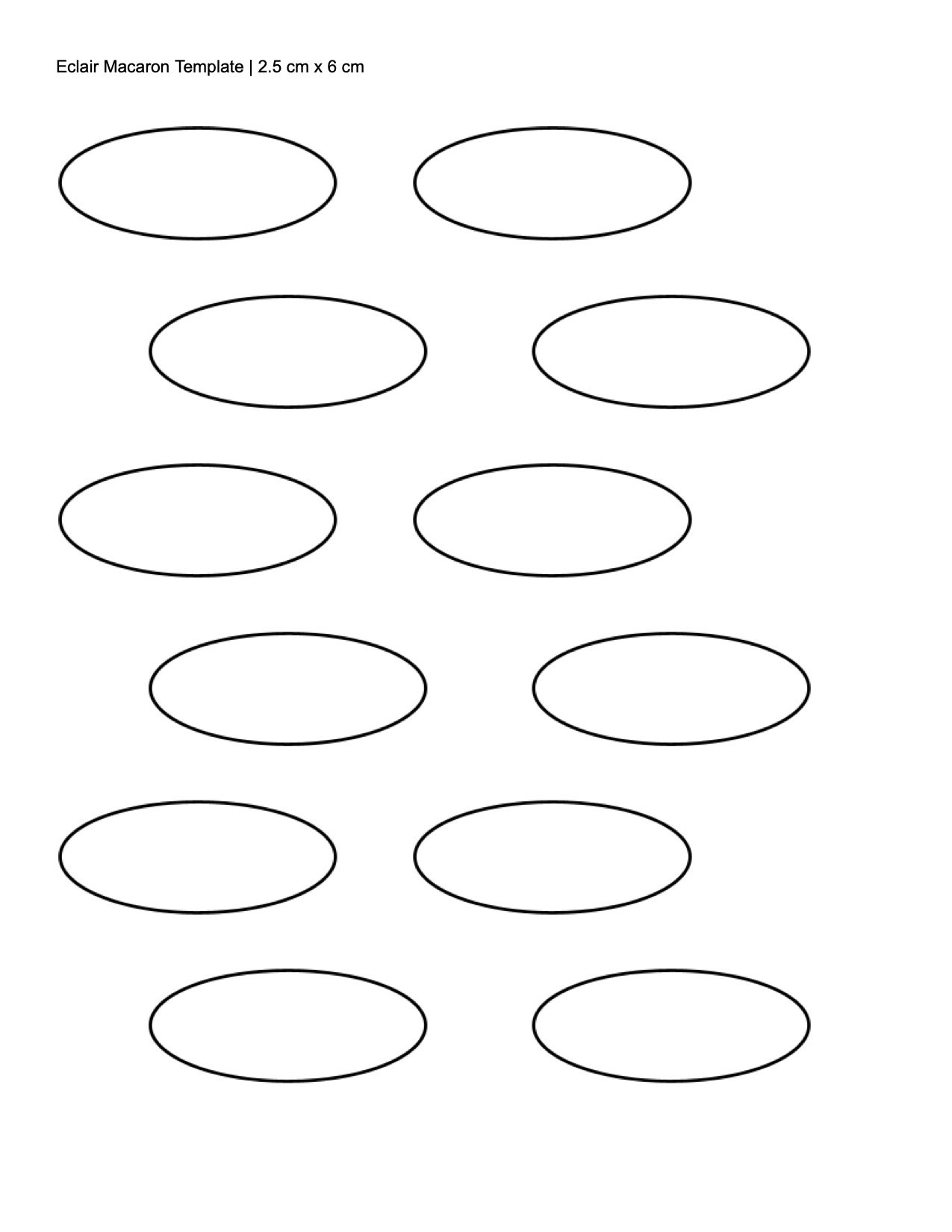 Eclair Macaron Template